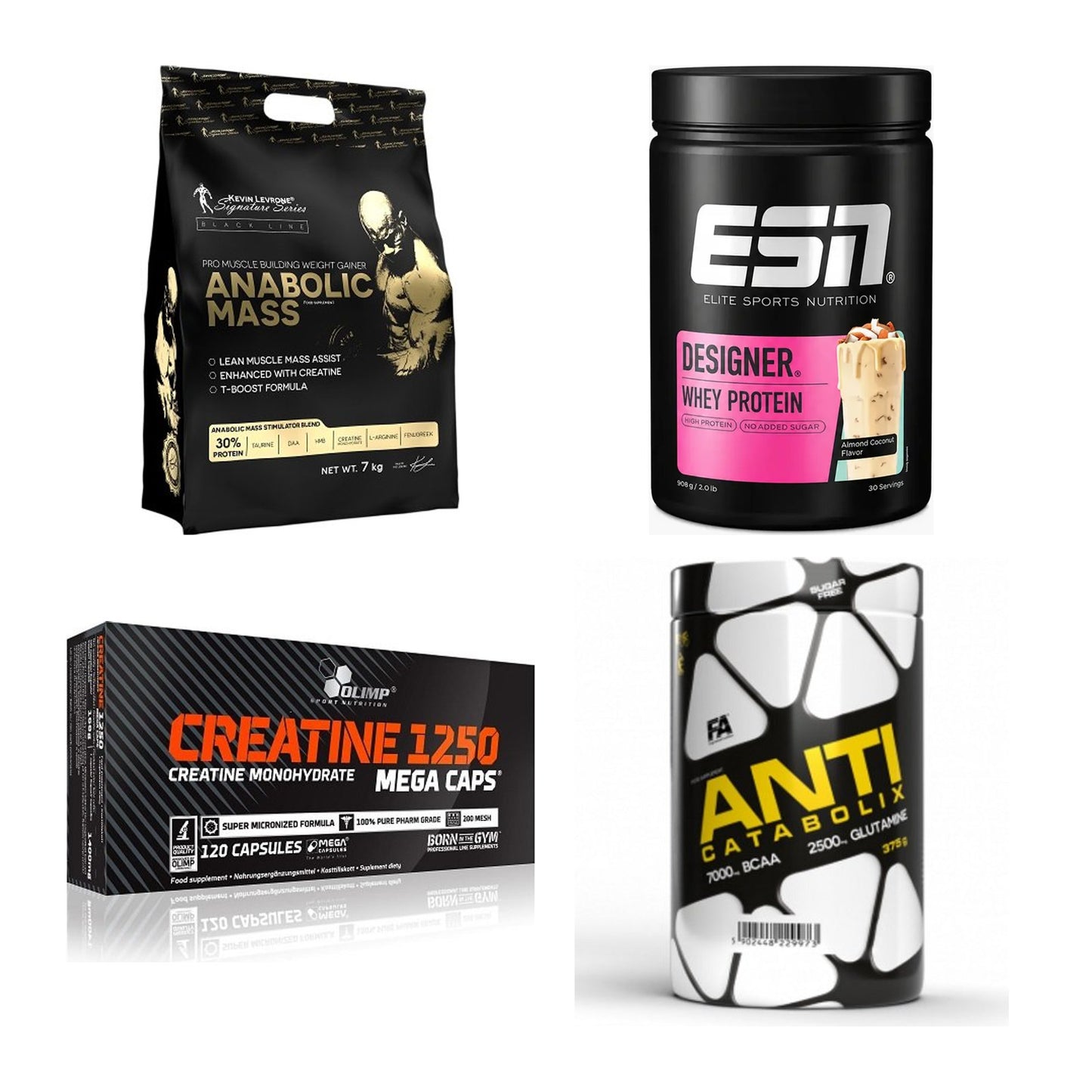 Masseaufbau für Fortgeschrittene: Kevin Levrone Anabolic + 3 weitere – alle enthaltenen Artikel