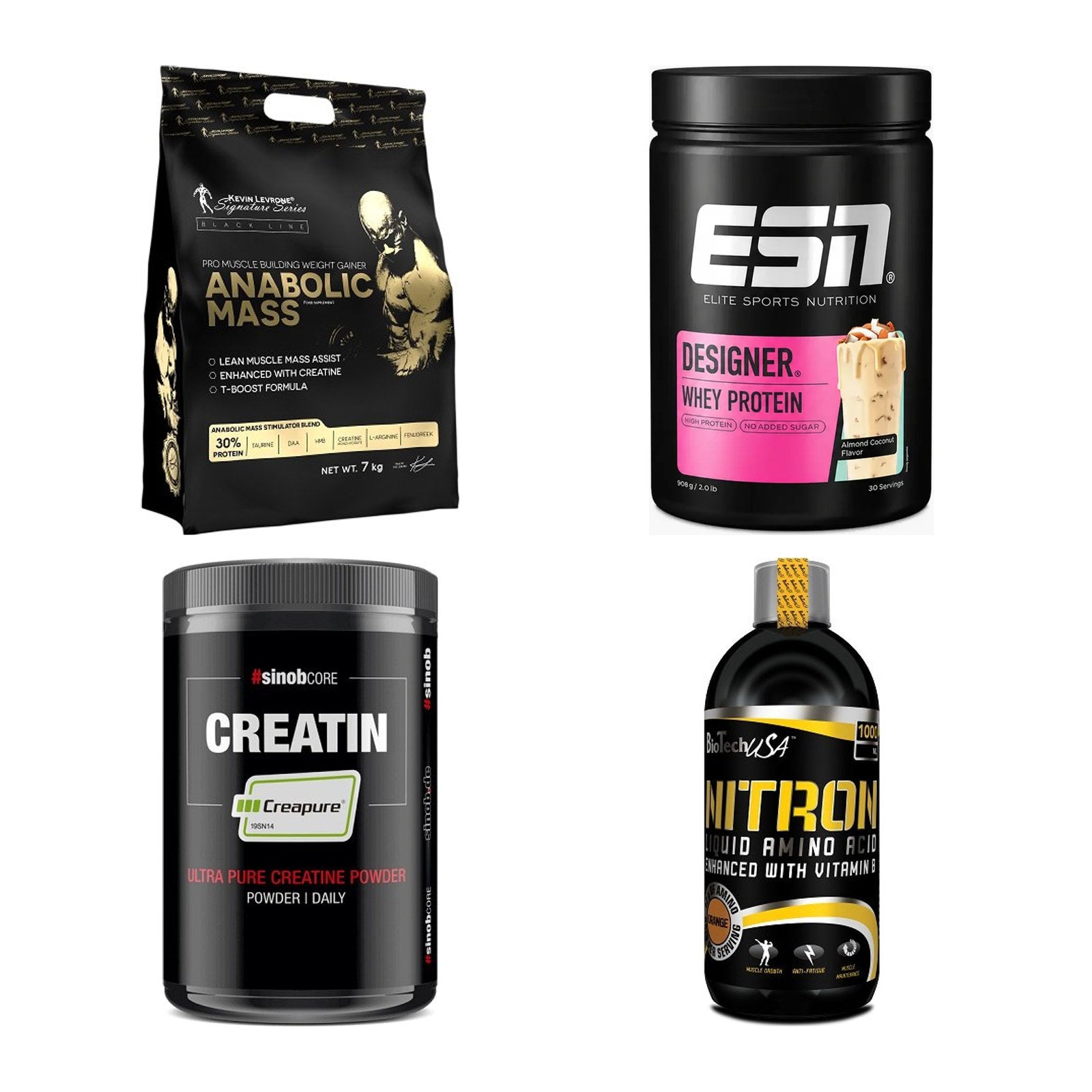 Masseaufbau für Fortgeschrittene: Kevin Levrone Anabolic + 3 weitere – alle enthaltenen Artikel