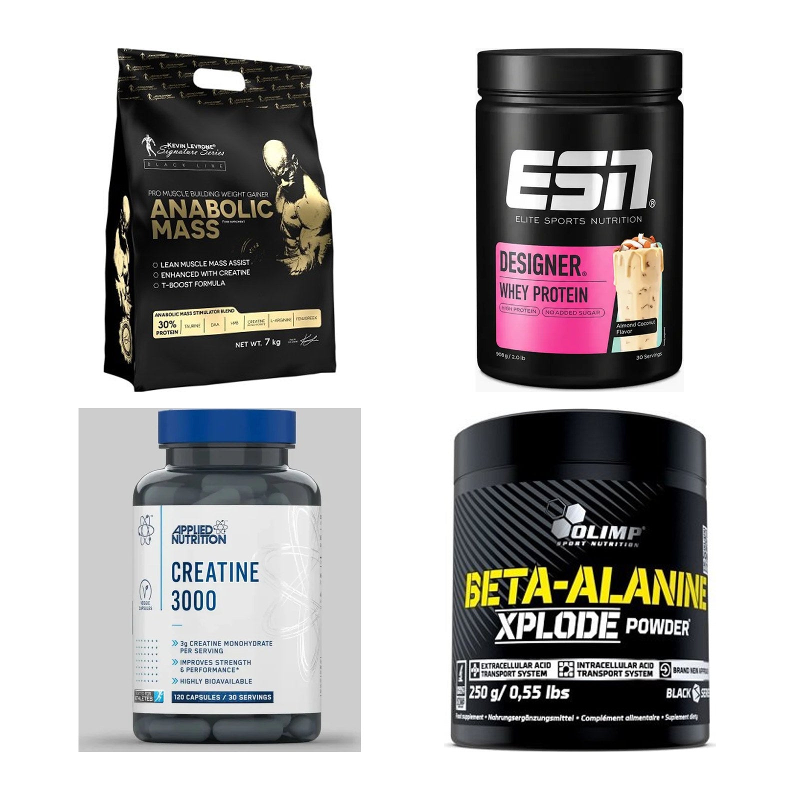 Masseaufbau für Fortgeschrittene: Kevin Levrone Anabolic + 3 weitere – alle enthaltenen Artikel