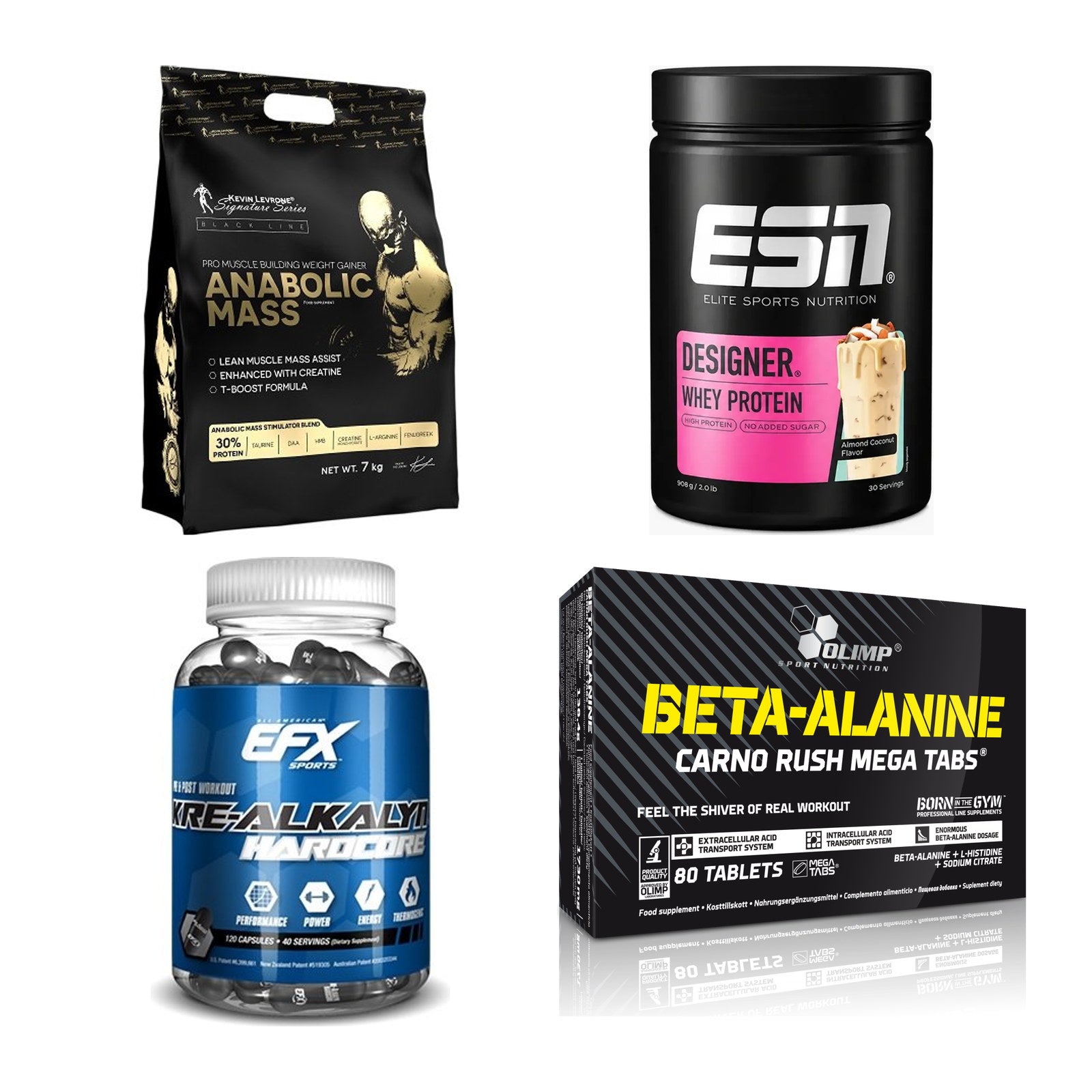 Masseaufbau für Fortgeschrittene: Kevin Levrone Anabolic + 3 weitere – alle enthaltenen Artikel