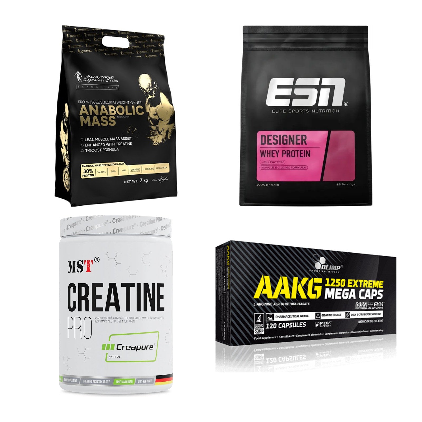 Masseaufbau für Fortgeschrittene: Kevin Levrone Anabolic + 3 weitere – alle enthaltenen Artikel