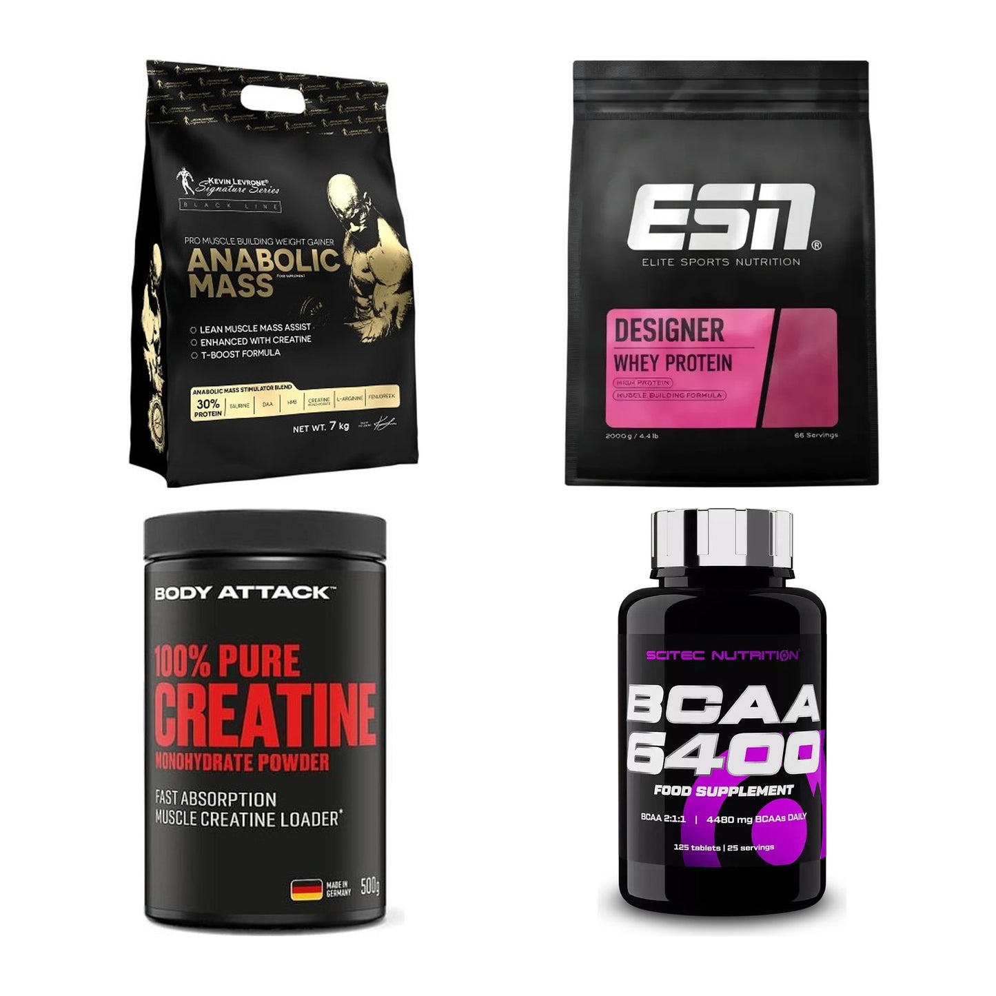 Masseaufbau für Fortgeschrittene: Kevin Levrone Anabolic + 3 weitere – alle enthaltenen Artikel