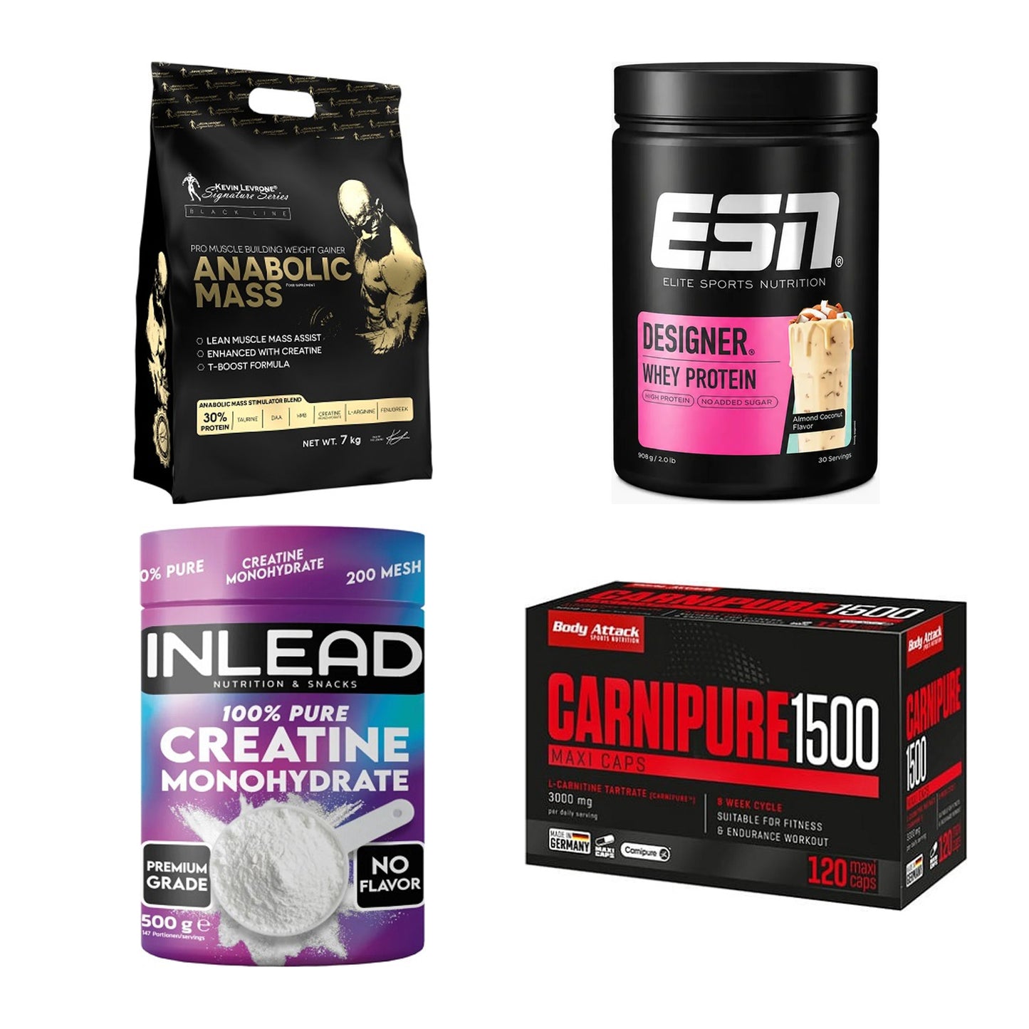 Masseaufbau für Fortgeschrittene: Kevin Levrone Anabolic + 3 weitere – alle enthaltenen Artikel