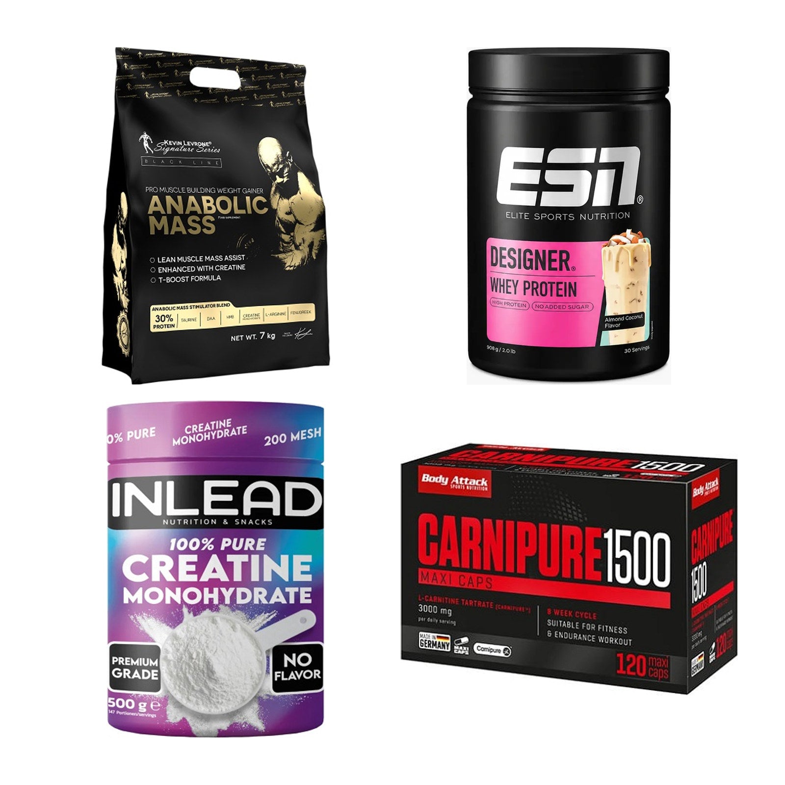 Masseaufbau für Fortgeschrittene: Kevin Levrone Anabolic + 3 weitere – alle enthaltenen Artikel
