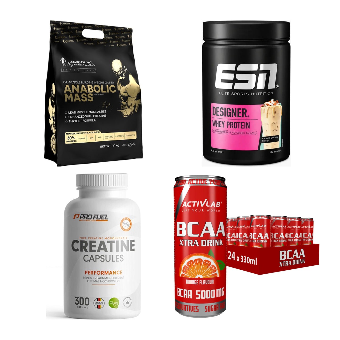 Masseaufbau für Fortgeschrittene: Kevin Levrone Anabolic + 3 weitere – alle enthaltenen Artikel