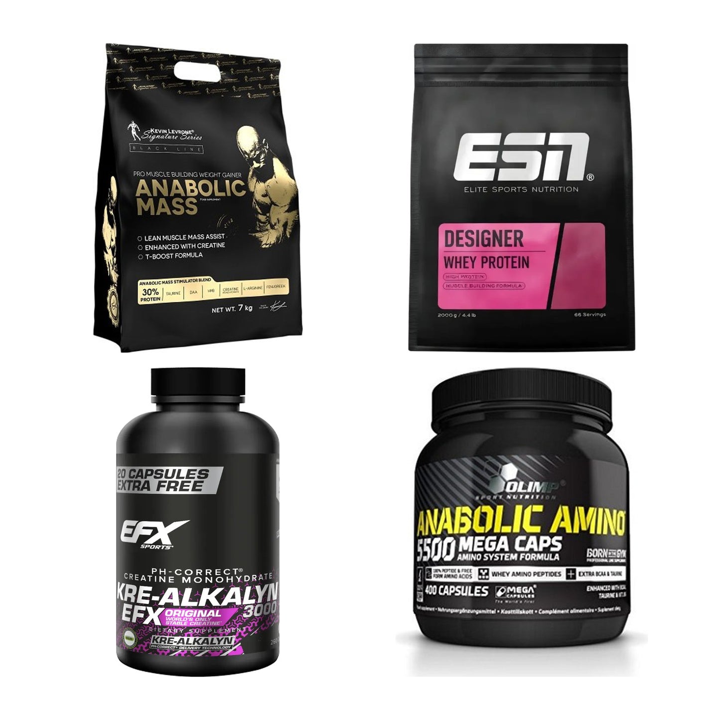 Masseaufbau für Fortgeschrittene: Kevin Levrone Anabolic + 3 weitere – alle enthaltenen Artikel