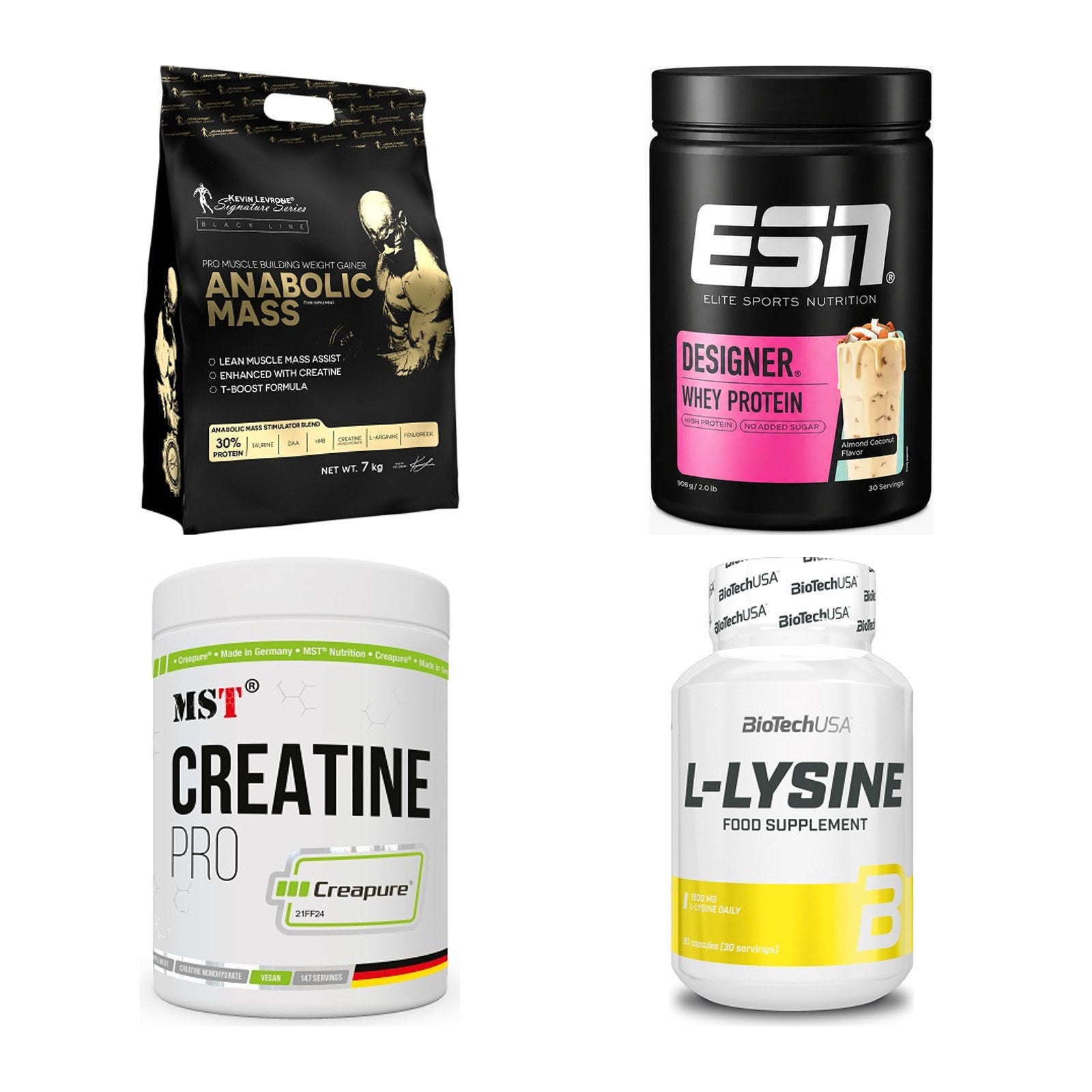 Masseaufbau für Fortgeschrittene: Kevin Levrone Anabolic + 3 weitere – alle enthaltenen Artikel