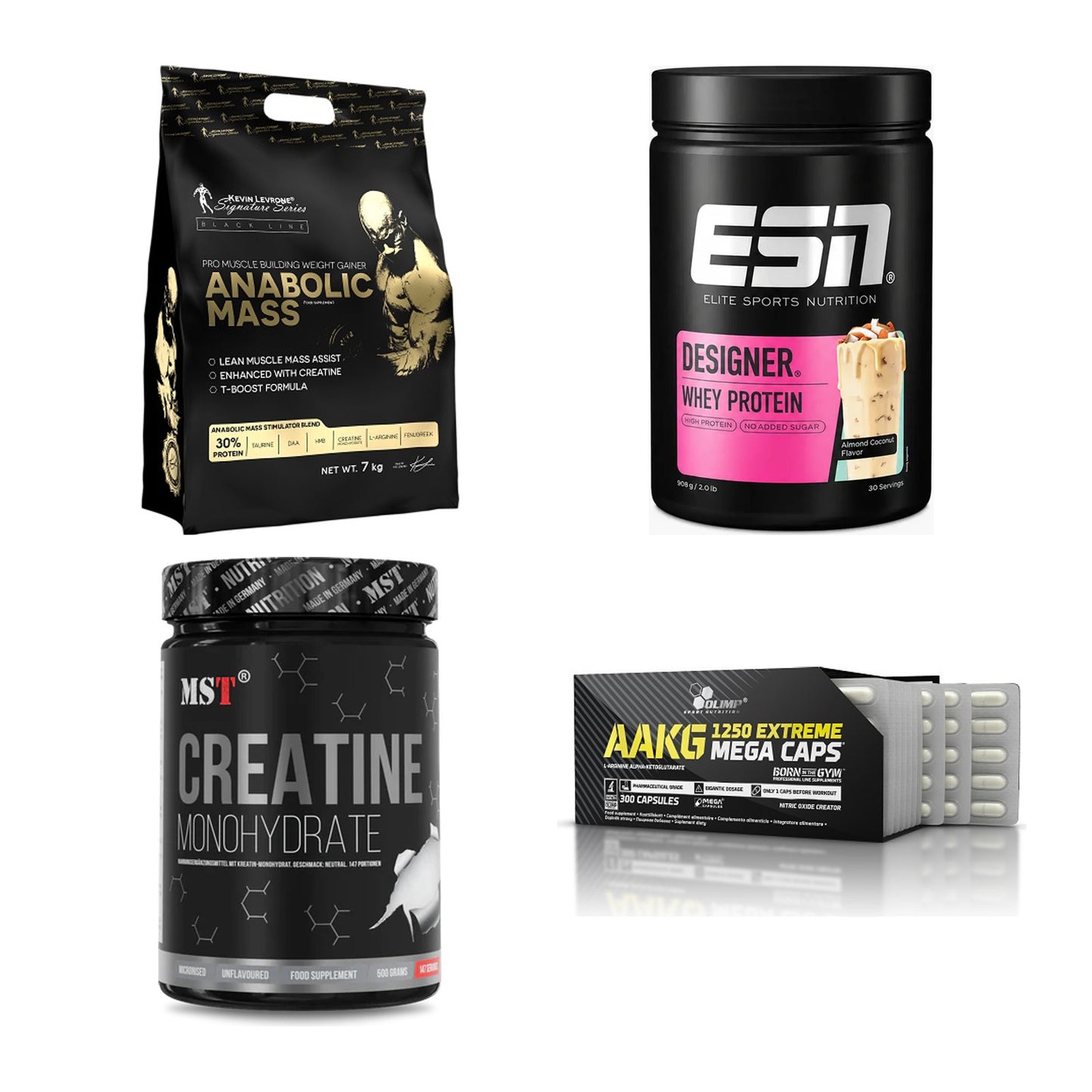 Masseaufbau für Fortgeschrittene: Kevin Levrone Anabolic + 3 weitere – alle enthaltenen Artikel