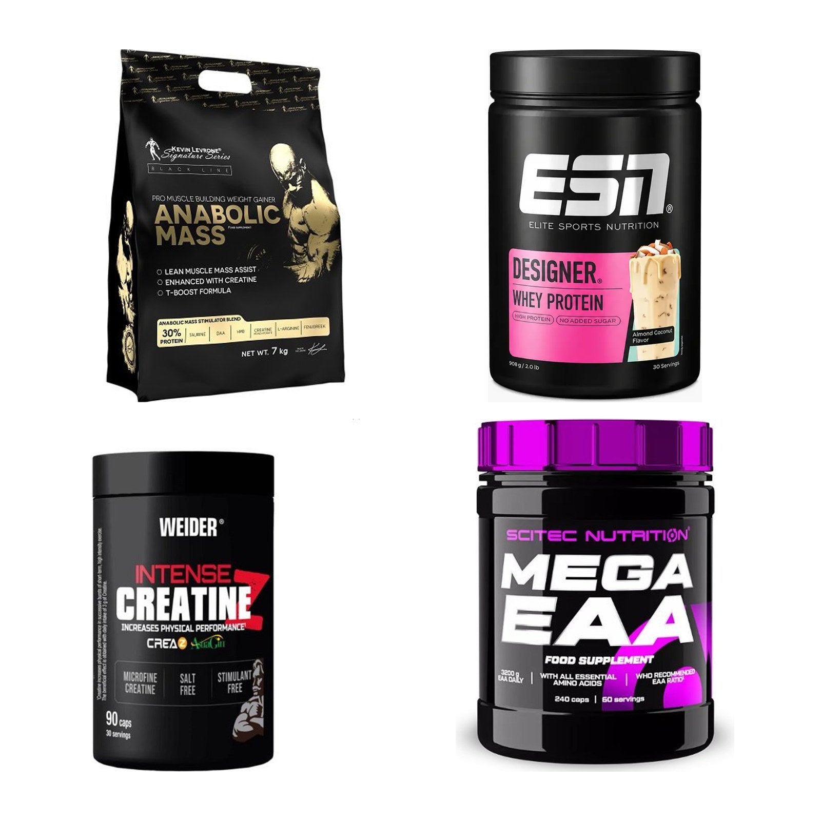 Masseaufbau für Fortgeschrittene: Kevin Levrone Anabolic + 3 weitere – alle enthaltenen Artikel
