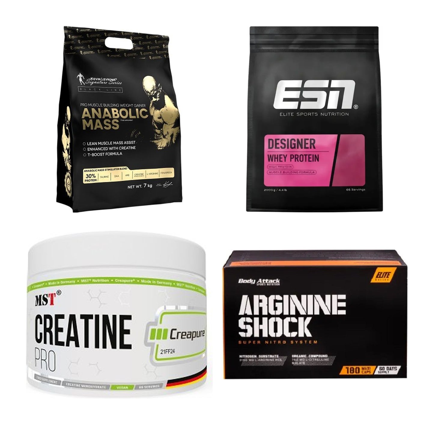 Masseaufbau für Fortgeschrittene: Kevin Levrone Anabolic + 3 weitere – alle enthaltenen Artikel