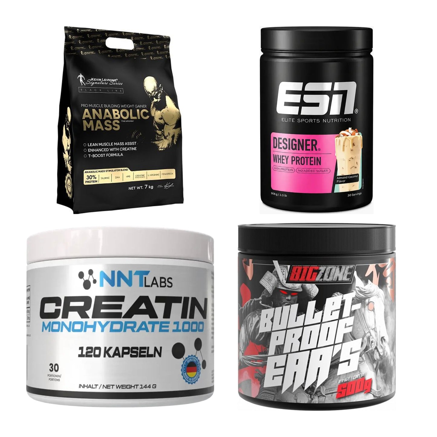 Masseaufbau für Fortgeschrittene: Kevin Levrone Anabolic + 3 weitere – alle enthaltenen Artikel