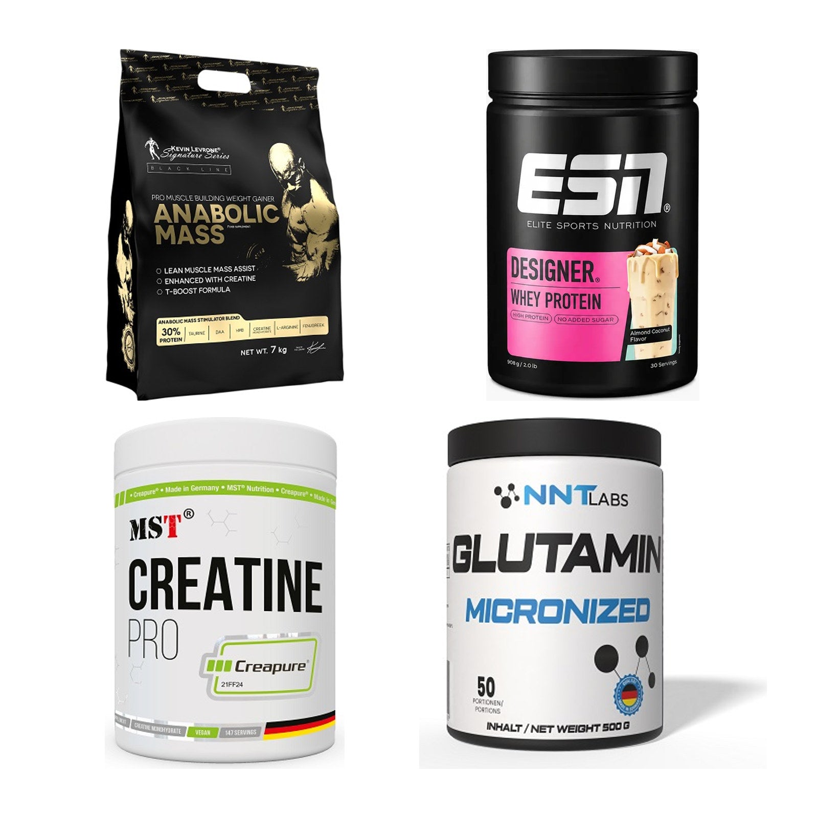 Masseaufbau für Fortgeschrittene: Kevin Levrone Anabolic + 3 weitere – alle enthaltenen Artikel