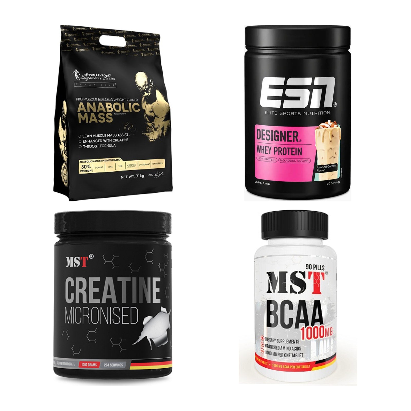 Masseaufbau für Fortgeschrittene: Kevin Levrone Anabolic + 3 weitere – alle enthaltenen Artikel