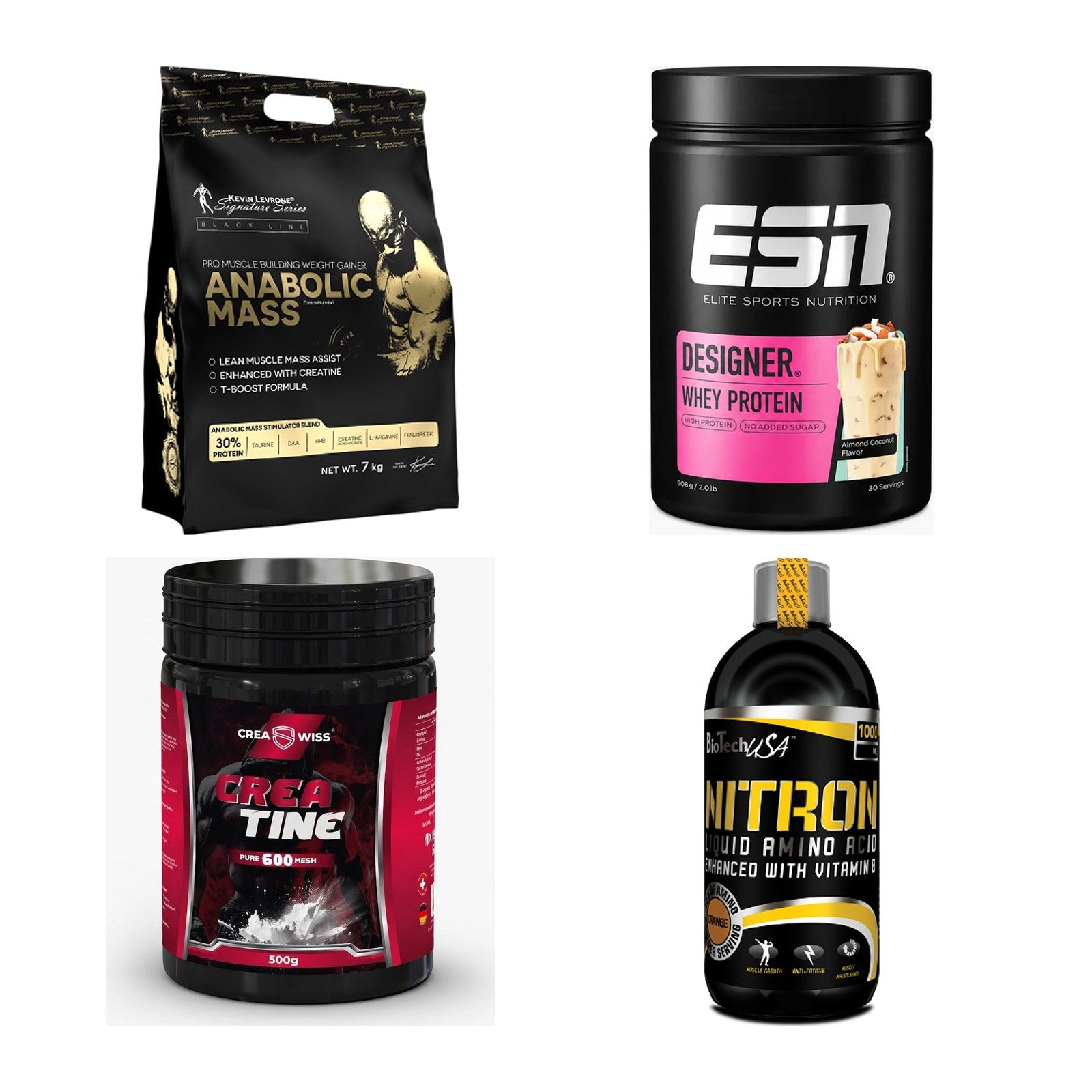 Masseaufbau für Fortgeschrittene: Kevin Levrone Anabolic + 3 weitere – alle enthaltenen Artikel