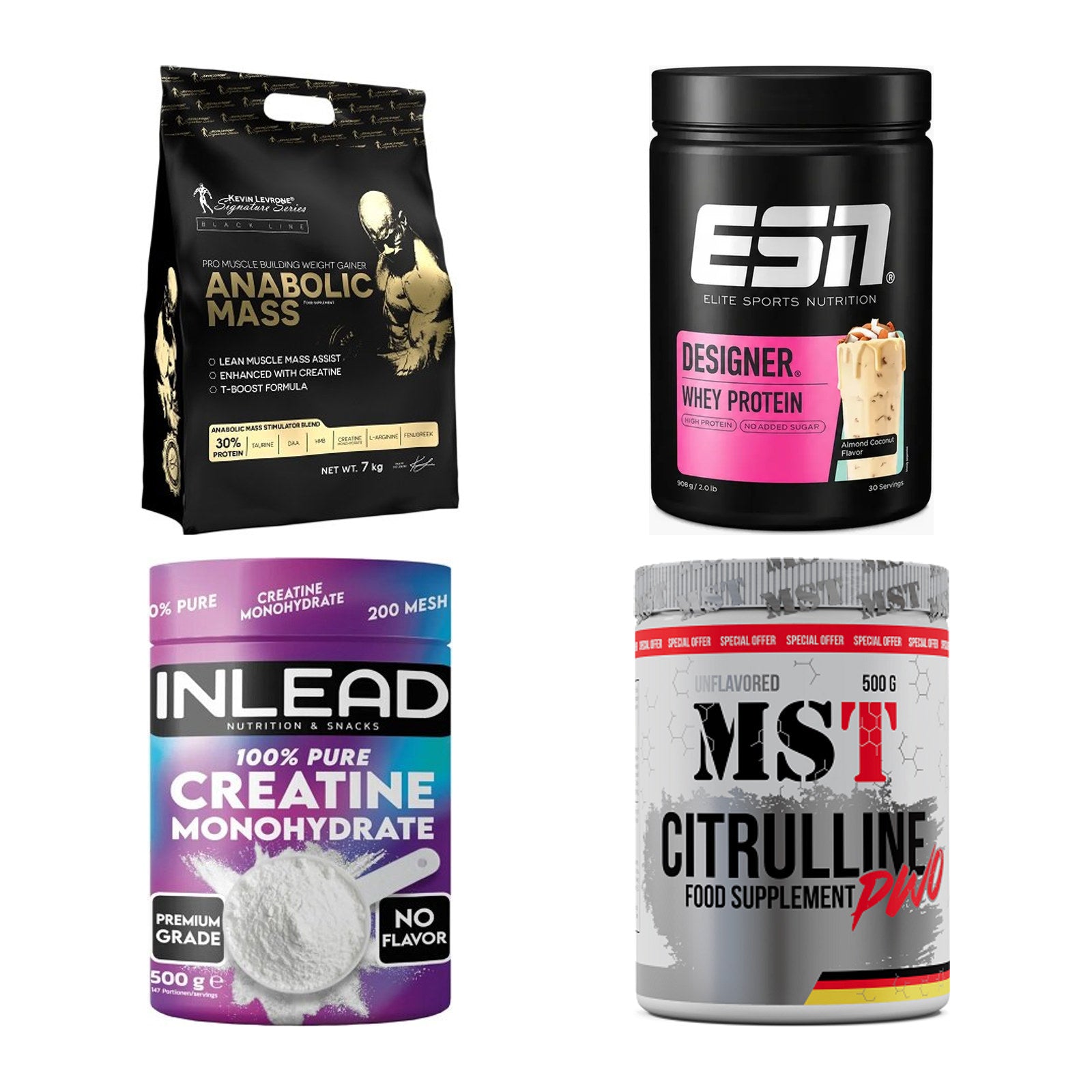 Masseaufbau für Fortgeschrittene: Kevin Levrone Anabolic + 3 weitere – alle enthaltenen Artikel