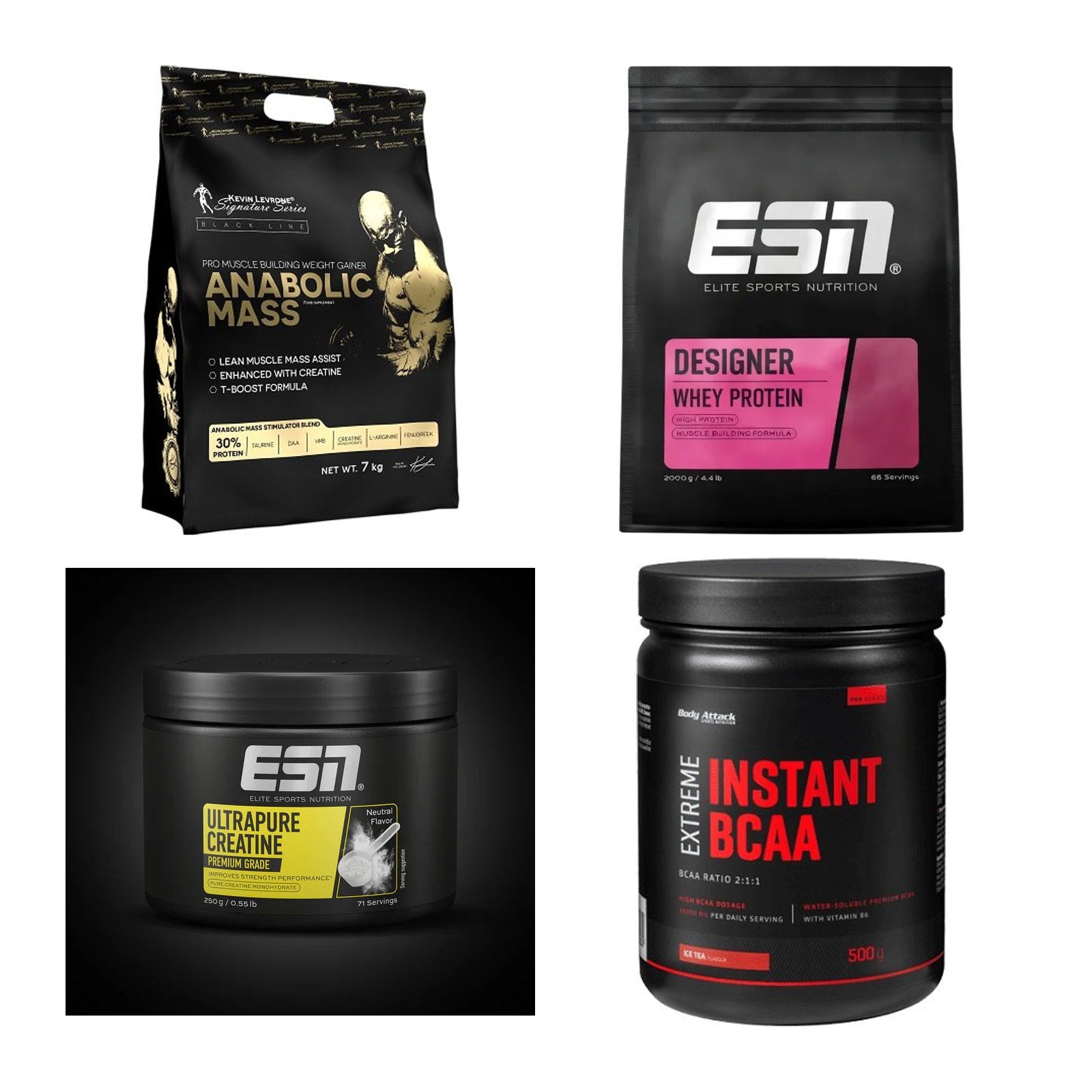 Masseaufbau für Fortgeschrittene: Kevin Levrone Anabolic + 3 weitere – alle enthaltenen Artikel