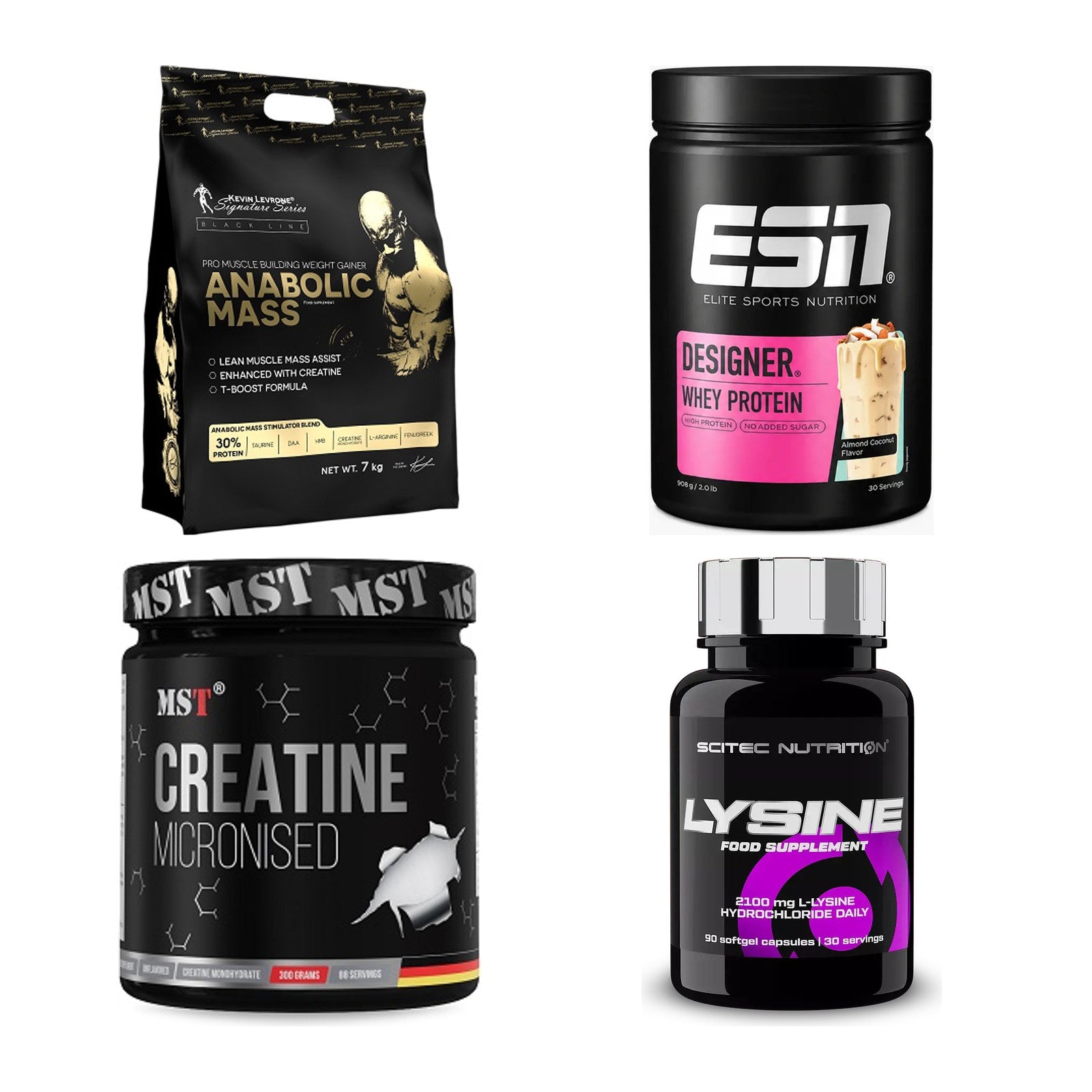 Masseaufbau für Fortgeschrittene: Kevin Levrone Anabolic + 3 weitere – alle enthaltenen Artikel