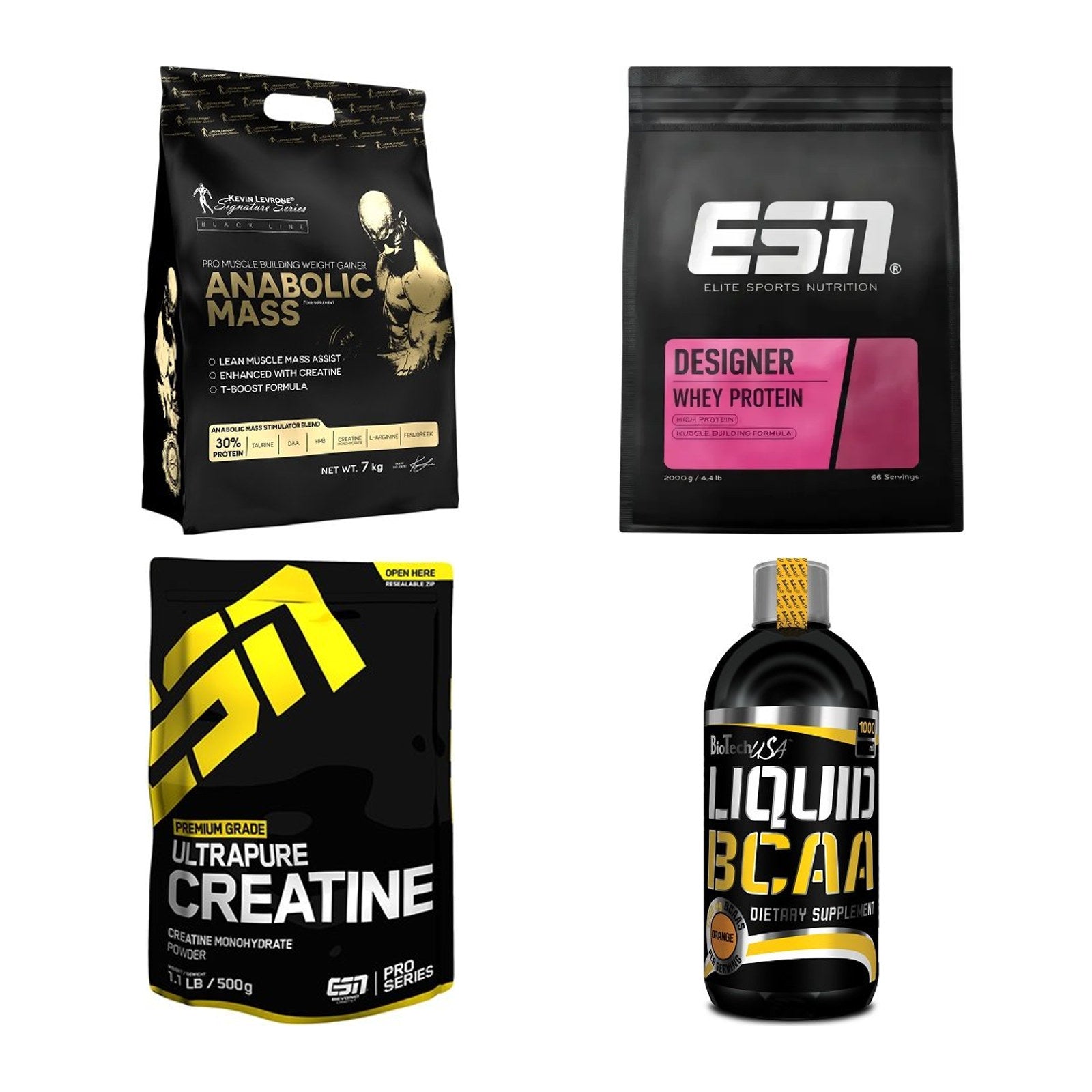 Masseaufbau für Fortgeschrittene: Kevin Levrone Anabolic + 3 weitere – alle enthaltenen Artikel