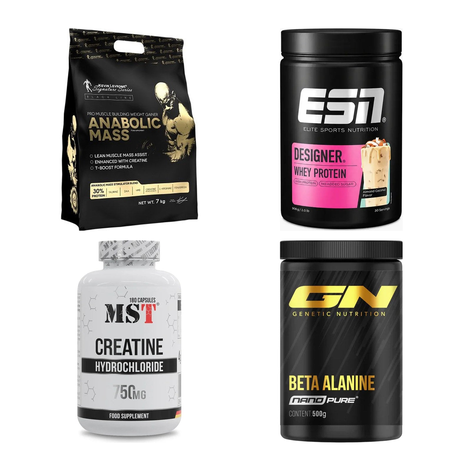 Masseaufbau für Fortgeschrittene: Kevin Levrone Anabolic + 3 weitere – alle enthaltenen Artikel