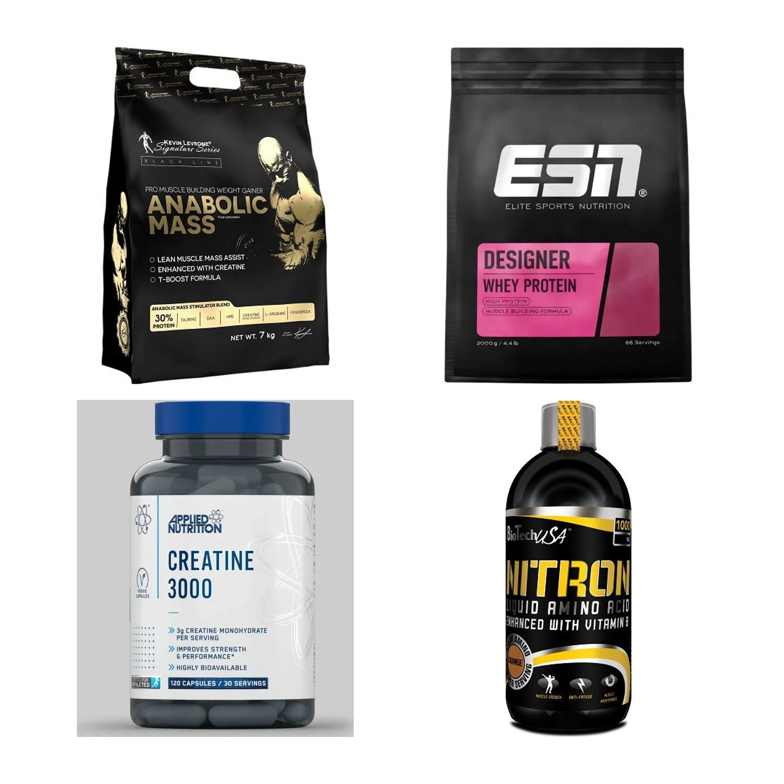 Masseaufbau für Fortgeschrittene: Kevin Levrone Anabolic + 3 weitere – alle enthaltenen Artikel