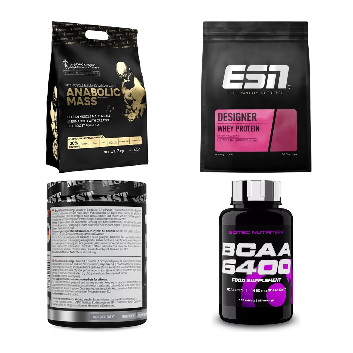 Masseaufbau für Fortgeschrittene: Kevin Levrone Anabolic + 3 weitere – alle enthaltenen Artikel
