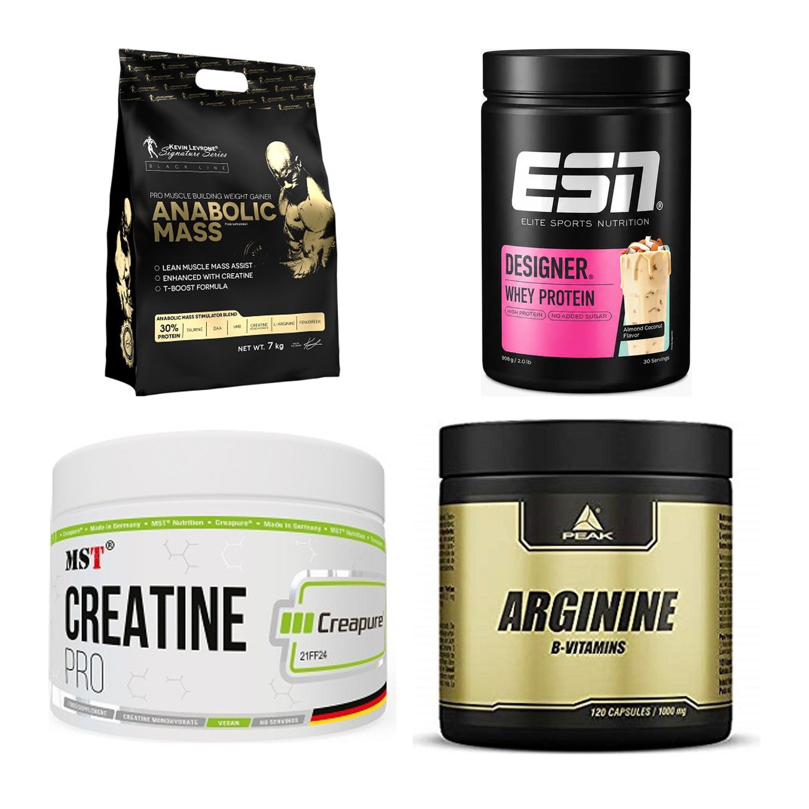 Masseaufbau für Fortgeschrittene: Kevin Levrone Anabolic + 3 weitere – alle enthaltenen Artikel