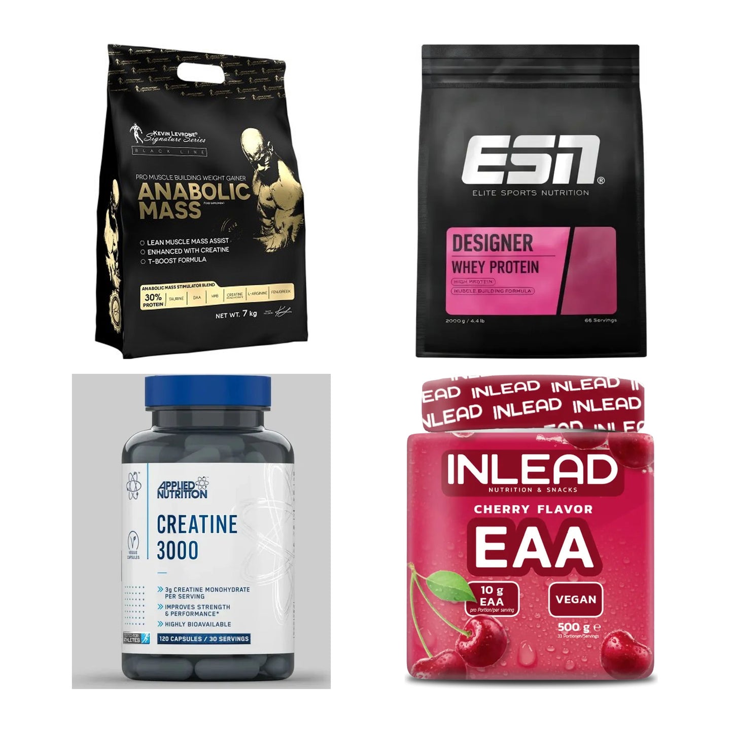 Masseaufbau für Fortgeschrittene: Kevin Levrone Anabolic + 3 weitere – alle enthaltenen Artikel