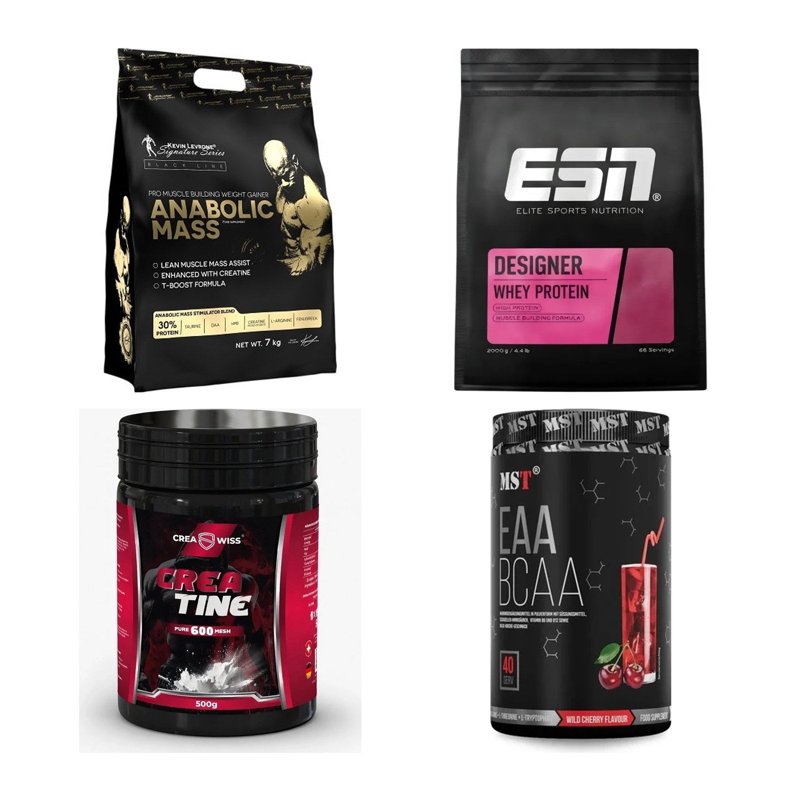 Masseaufbau für Fortgeschrittene: Kevin Levrone Anabolic + 3 weitere – alle enthaltenen Artikel