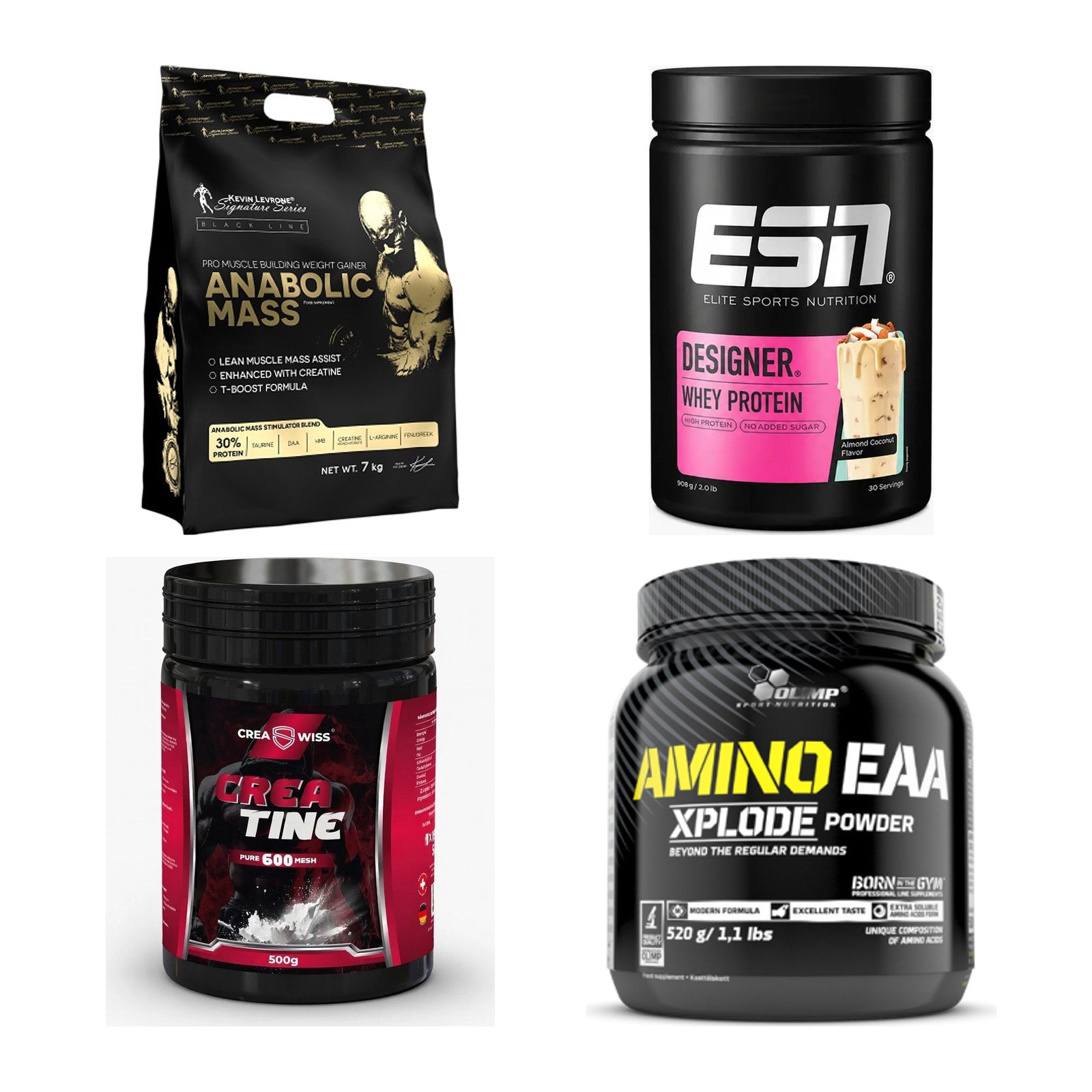 Masseaufbau für Fortgeschrittene: Kevin Levrone Anabolic + 3 weitere – alle enthaltenen Artikel