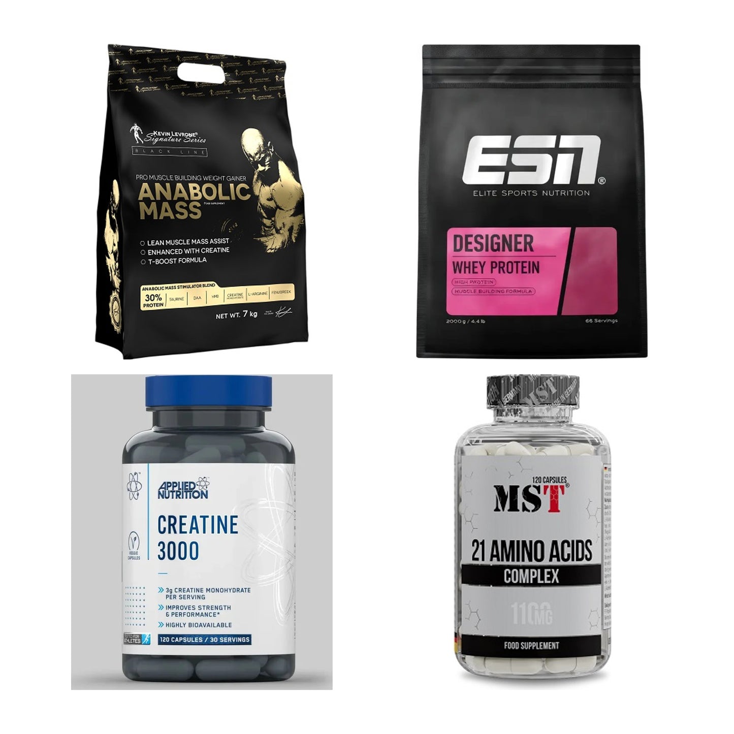 Masseaufbau für Fortgeschrittene: Kevin Levrone Anabolic + 3 weitere – alle enthaltenen Artikel