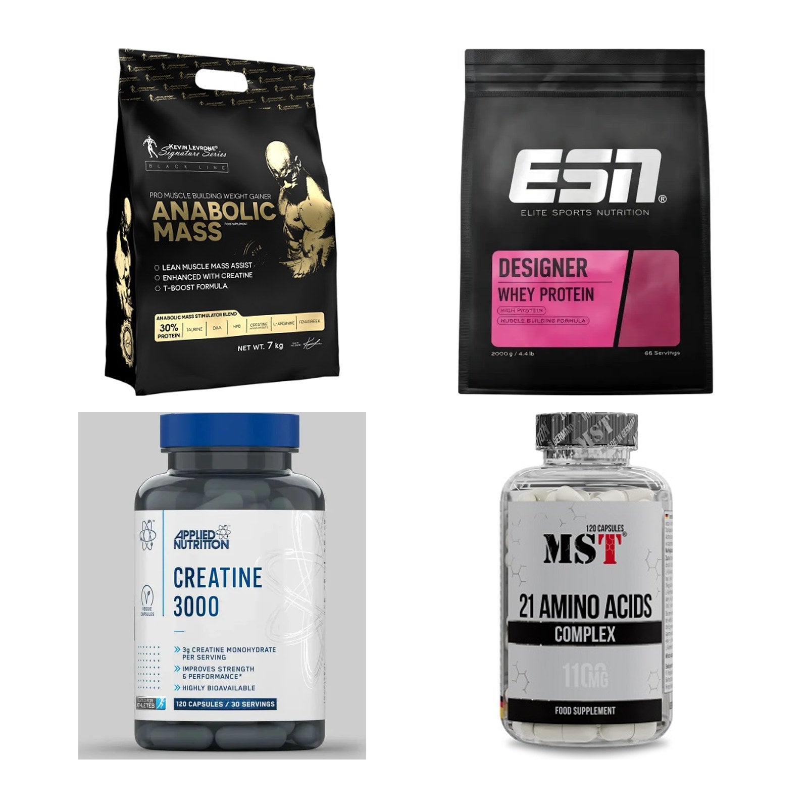 Masseaufbau für Fortgeschrittene: Kevin Levrone Anabolic + 3 weitere – alle enthaltenen Artikel