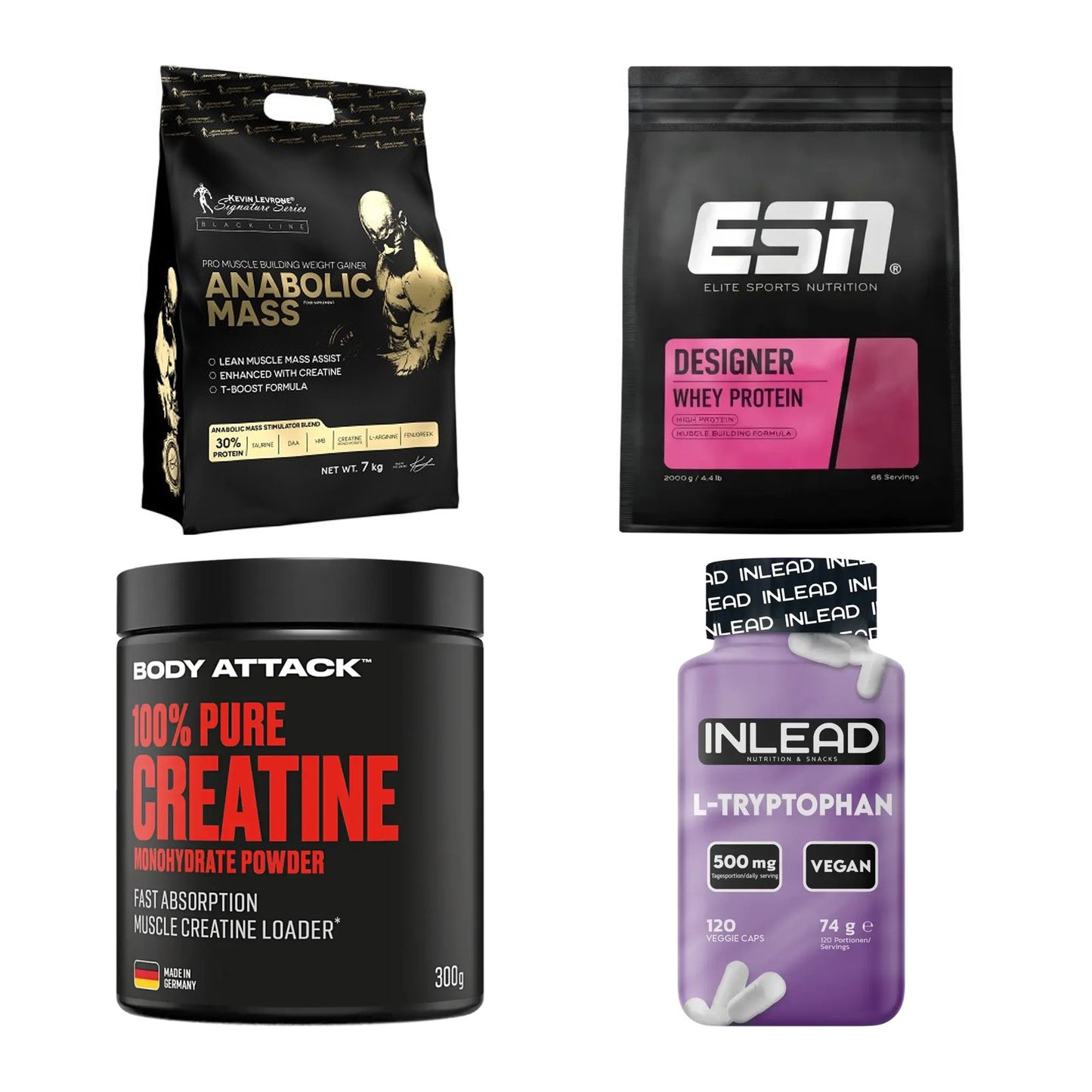 Masseaufbau für Fortgeschrittene: Kevin Levrone Anabolic + 3 weitere – alle enthaltenen Artikel
