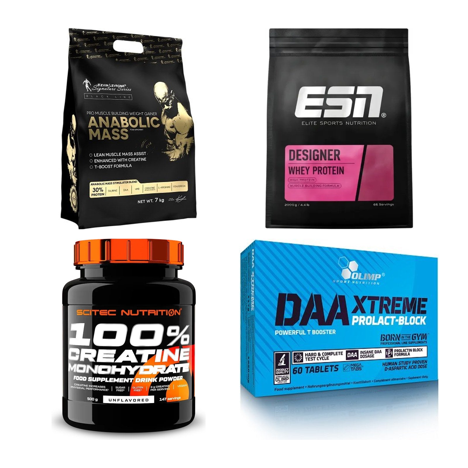 Masseaufbau für Fortgeschrittene: Kevin Levrone Anabolic + 3 weitere – alle enthaltenen Artikel