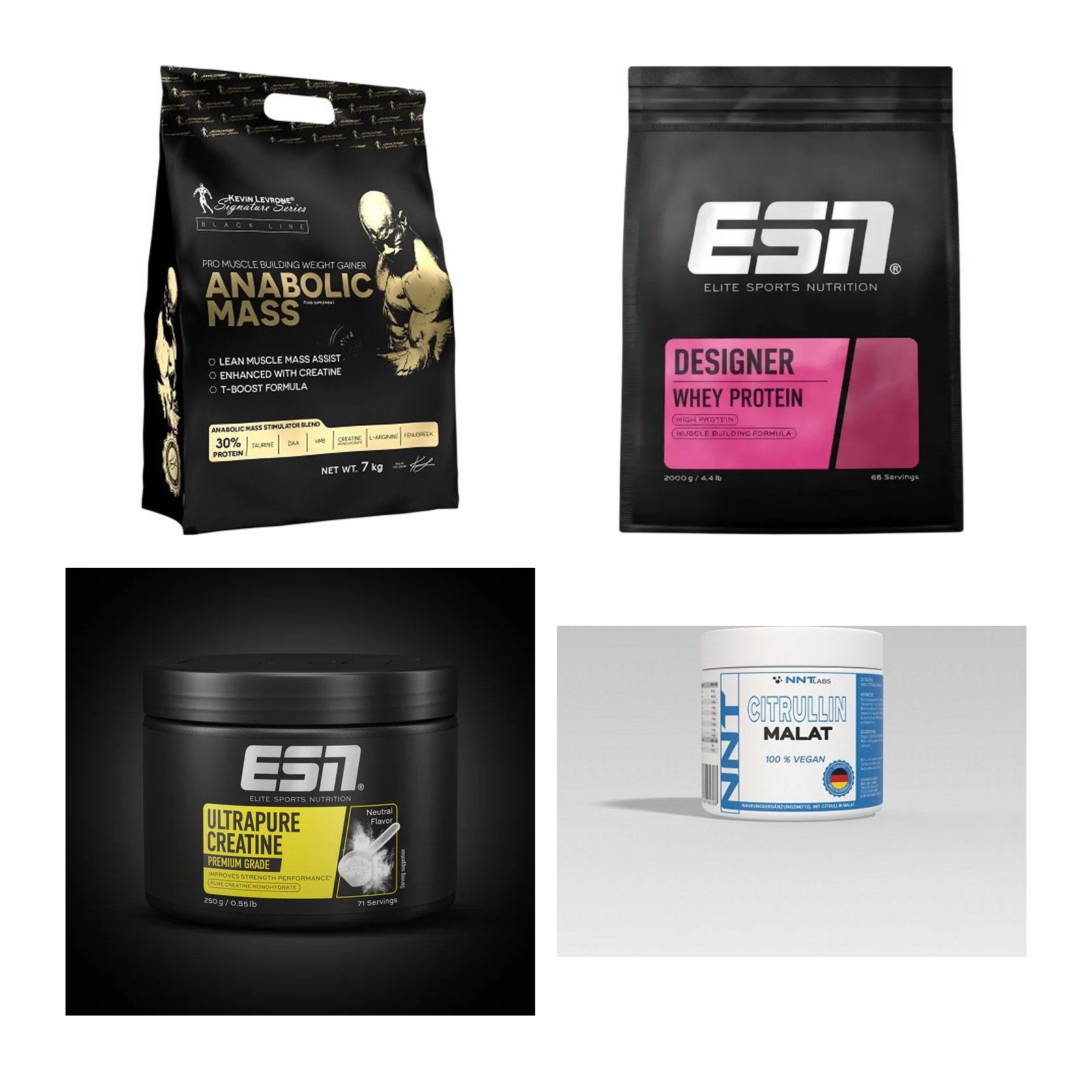 Masseaufbau für Fortgeschrittene: Kevin Levrone Anabolic + 3 weitere – alle enthaltenen Artikel