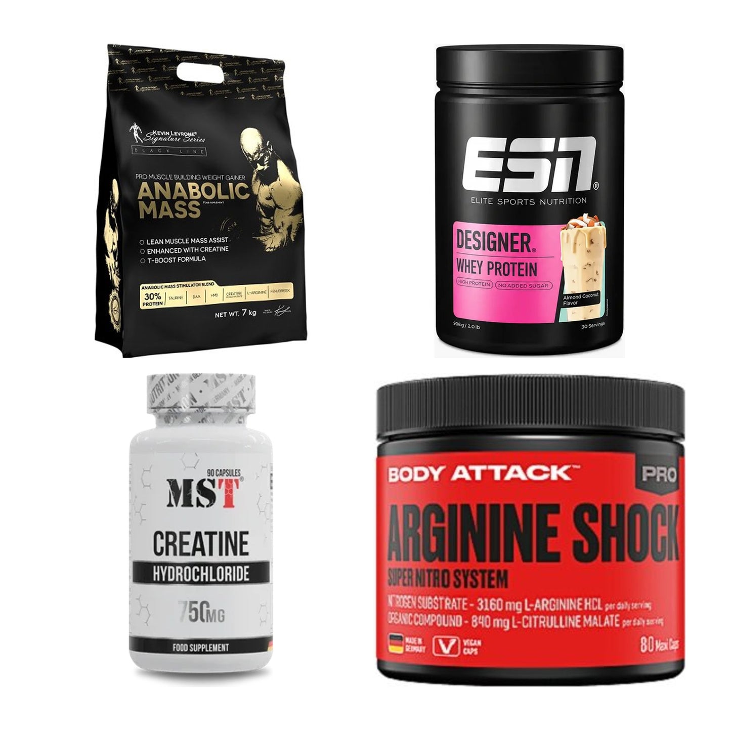 Masseaufbau für Fortgeschrittene: Kevin Levrone Anabolic + 3 weitere – alle enthaltenen Artikel