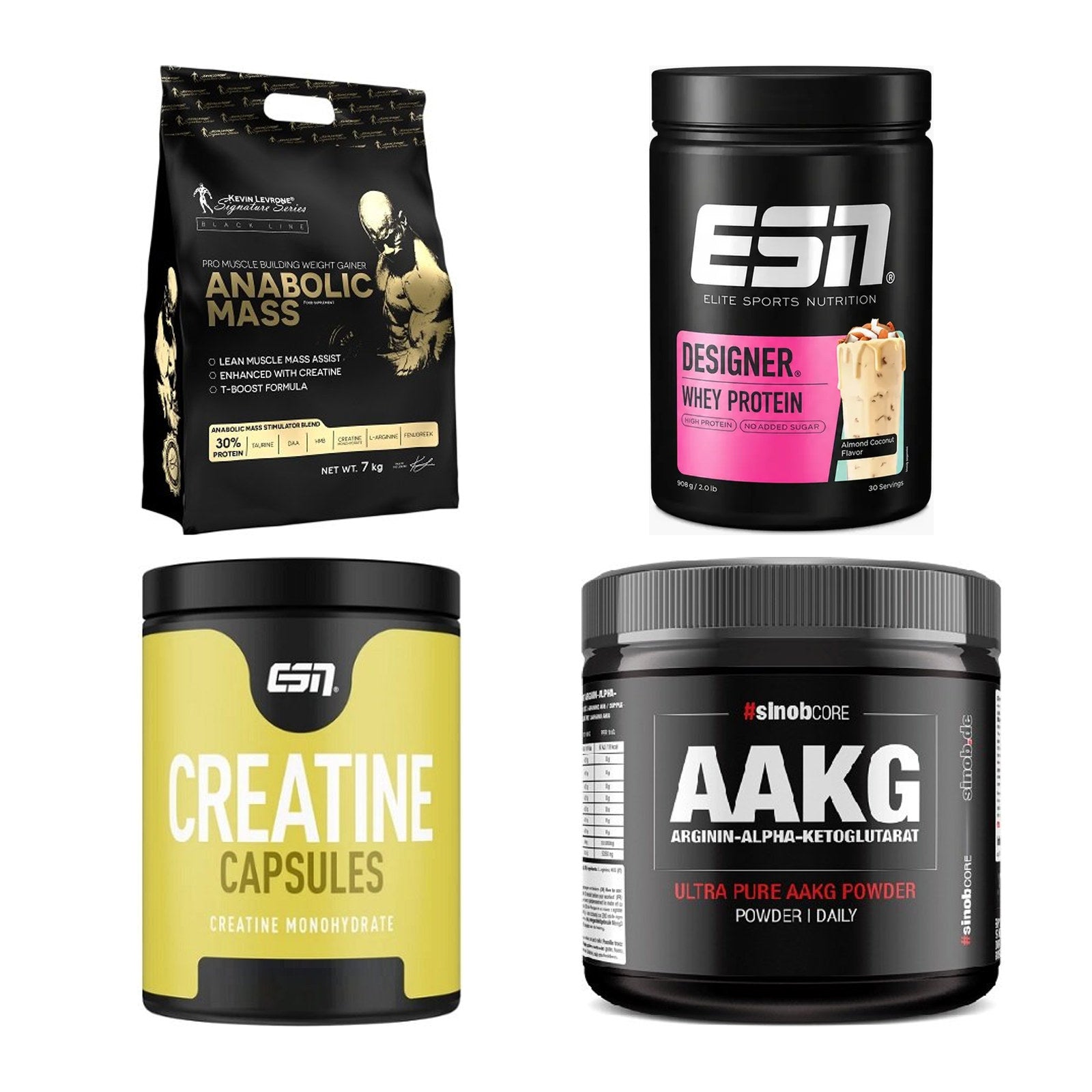 Masseaufbau für Fortgeschrittene: Kevin Levrone Anabolic + 3 weitere – alle enthaltenen Artikel