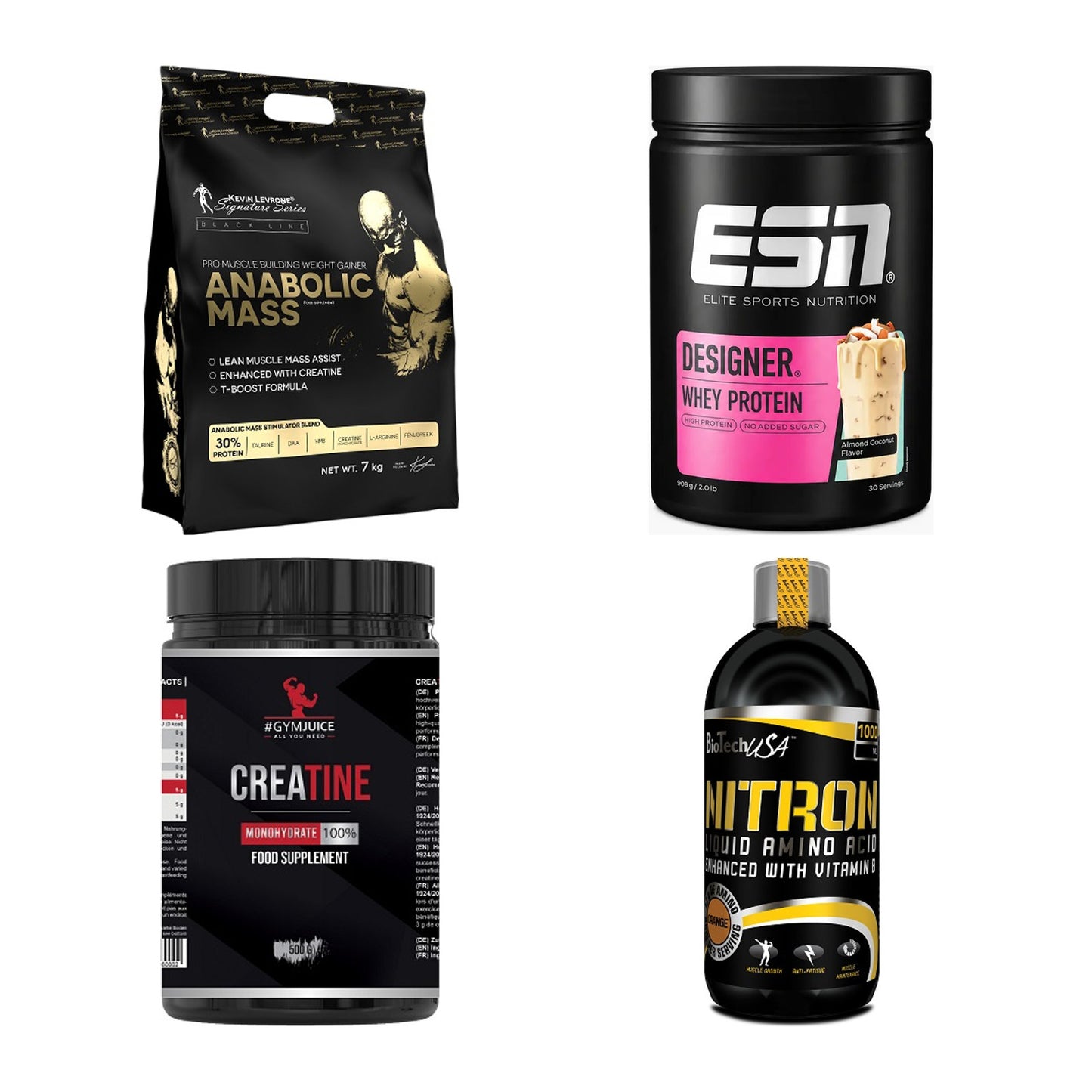 Masseaufbau für Fortgeschrittene: Kevin Levrone Anabolic + 3 weitere – alle enthaltenen Artikel