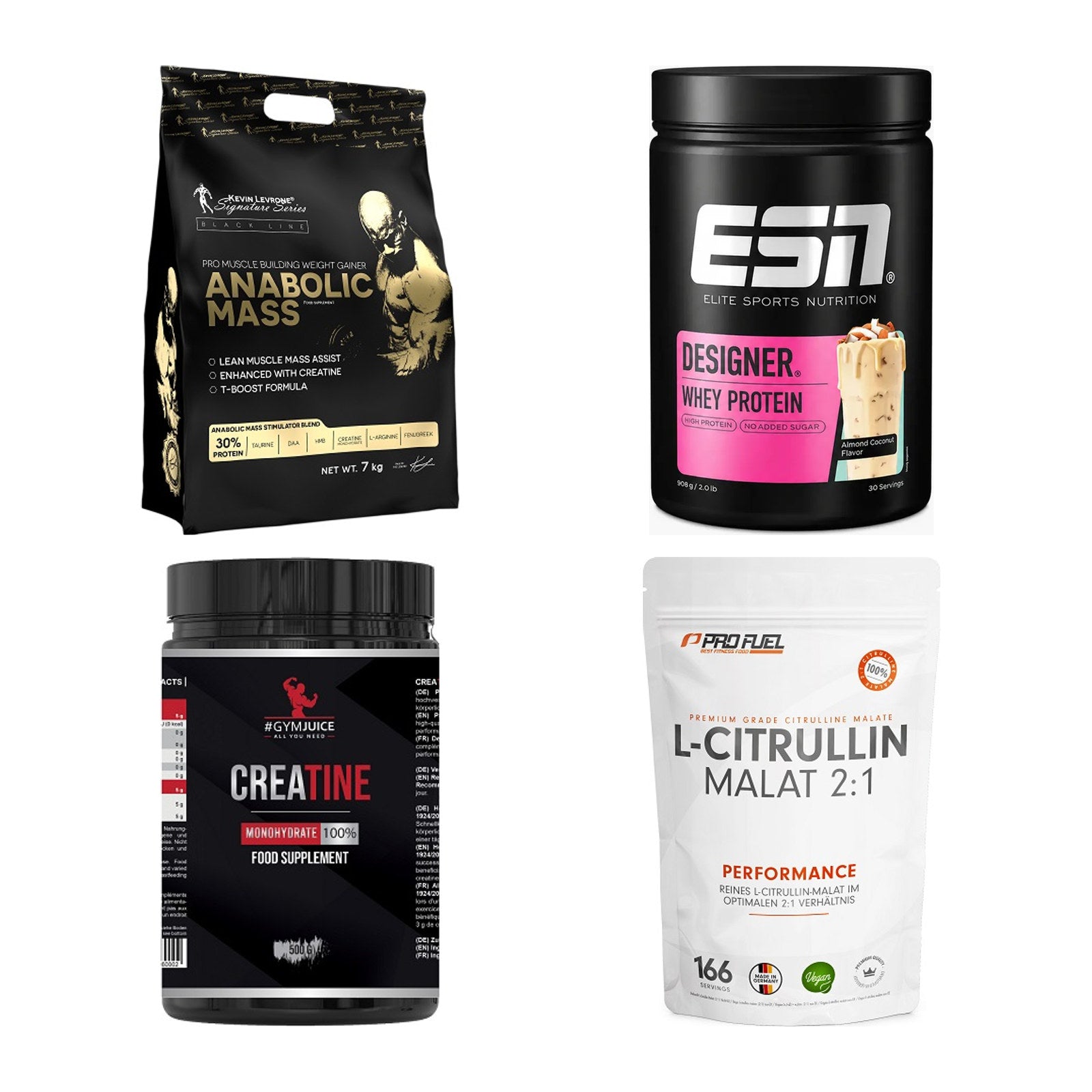 Masseaufbau für Fortgeschrittene: Kevin Levrone Anabolic + 3 weitere – alle enthaltenen Artikel