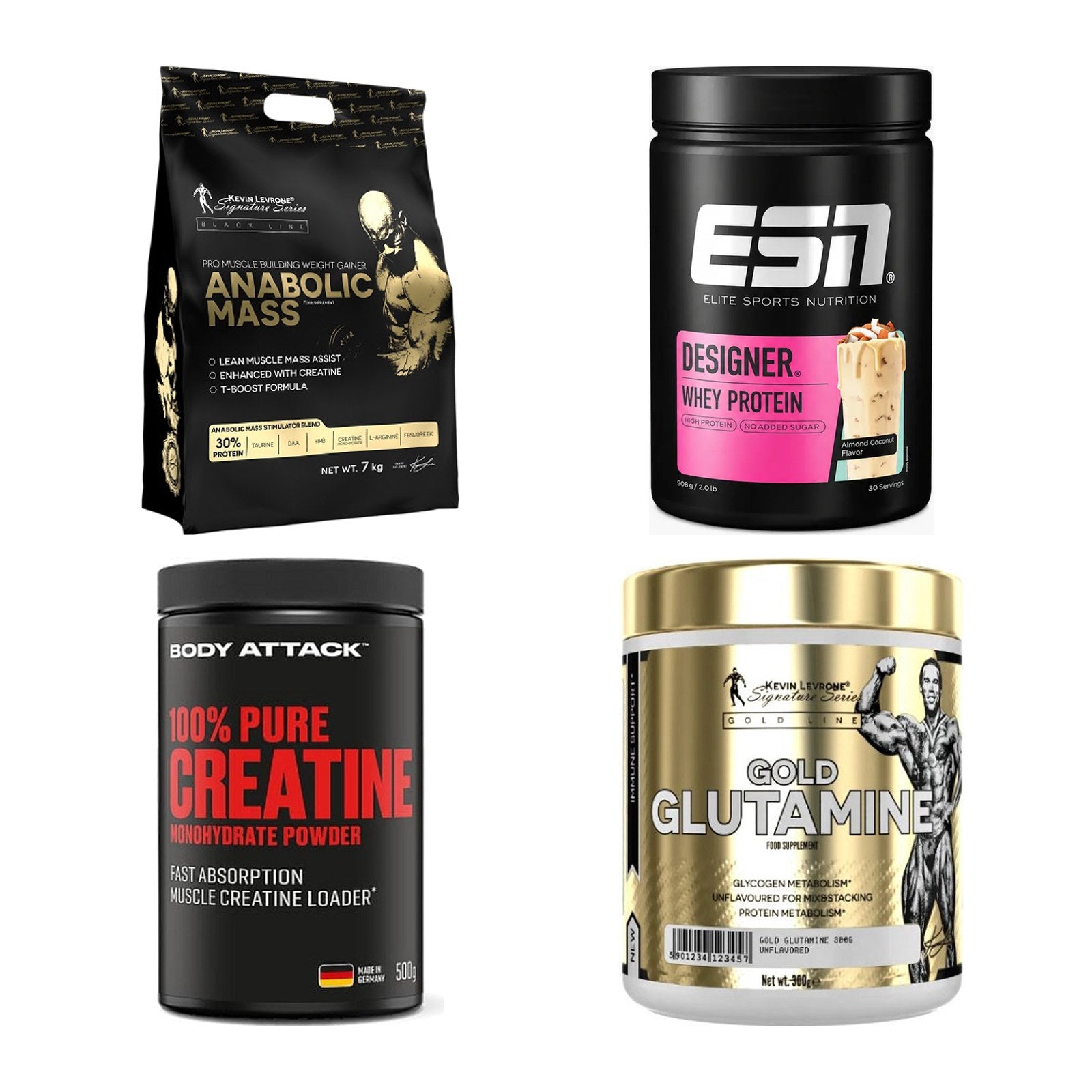 Masseaufbau für Fortgeschrittene: Kevin Levrone Anabolic + 3 weitere – alle enthaltenen Artikel