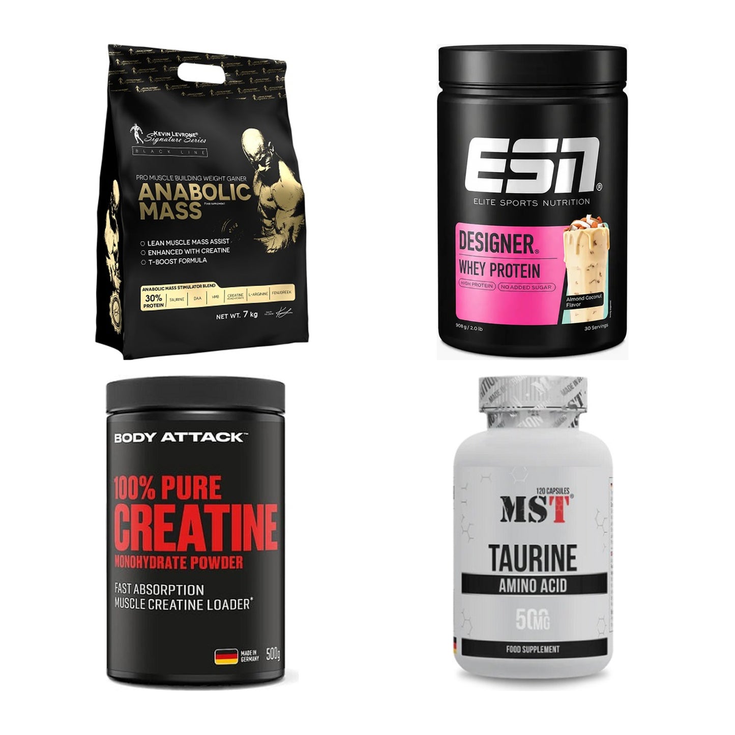Masseaufbau für Fortgeschrittene: Kevin Levrone Anabolic + 3 weitere – alle enthaltenen Artikel