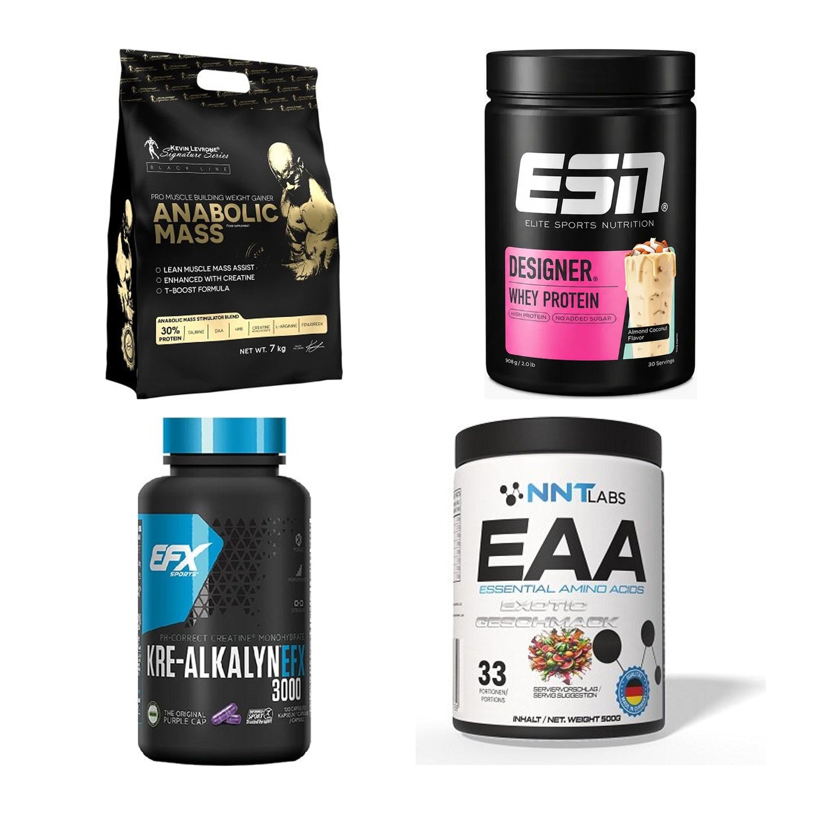 Masseaufbau für Fortgeschrittene: Kevin Levrone Anabolic + 3 weitere – alle enthaltenen Artikel