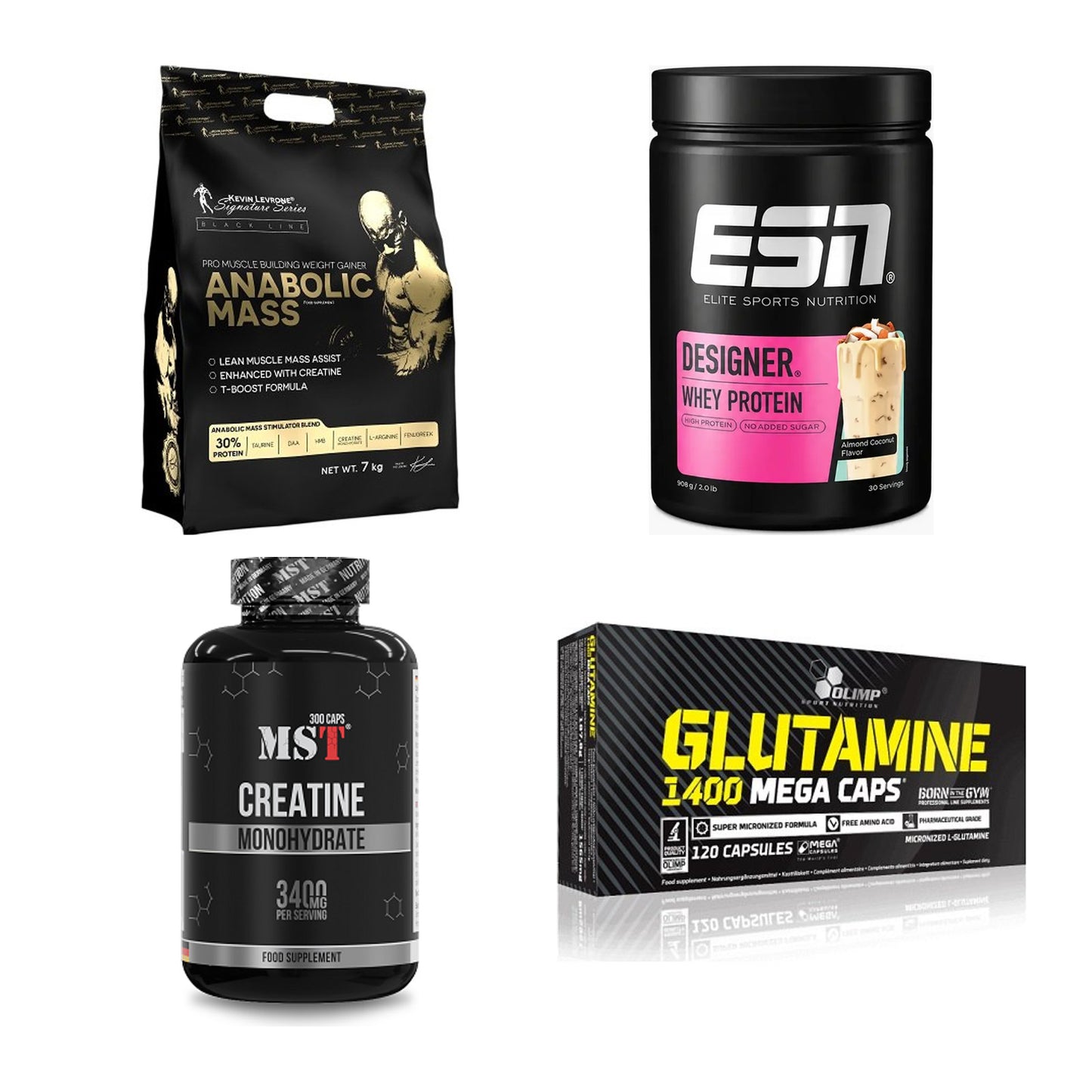 Masseaufbau für Fortgeschrittene: Kevin Levrone Anabolic + 3 weitere – alle enthaltenen Artikel