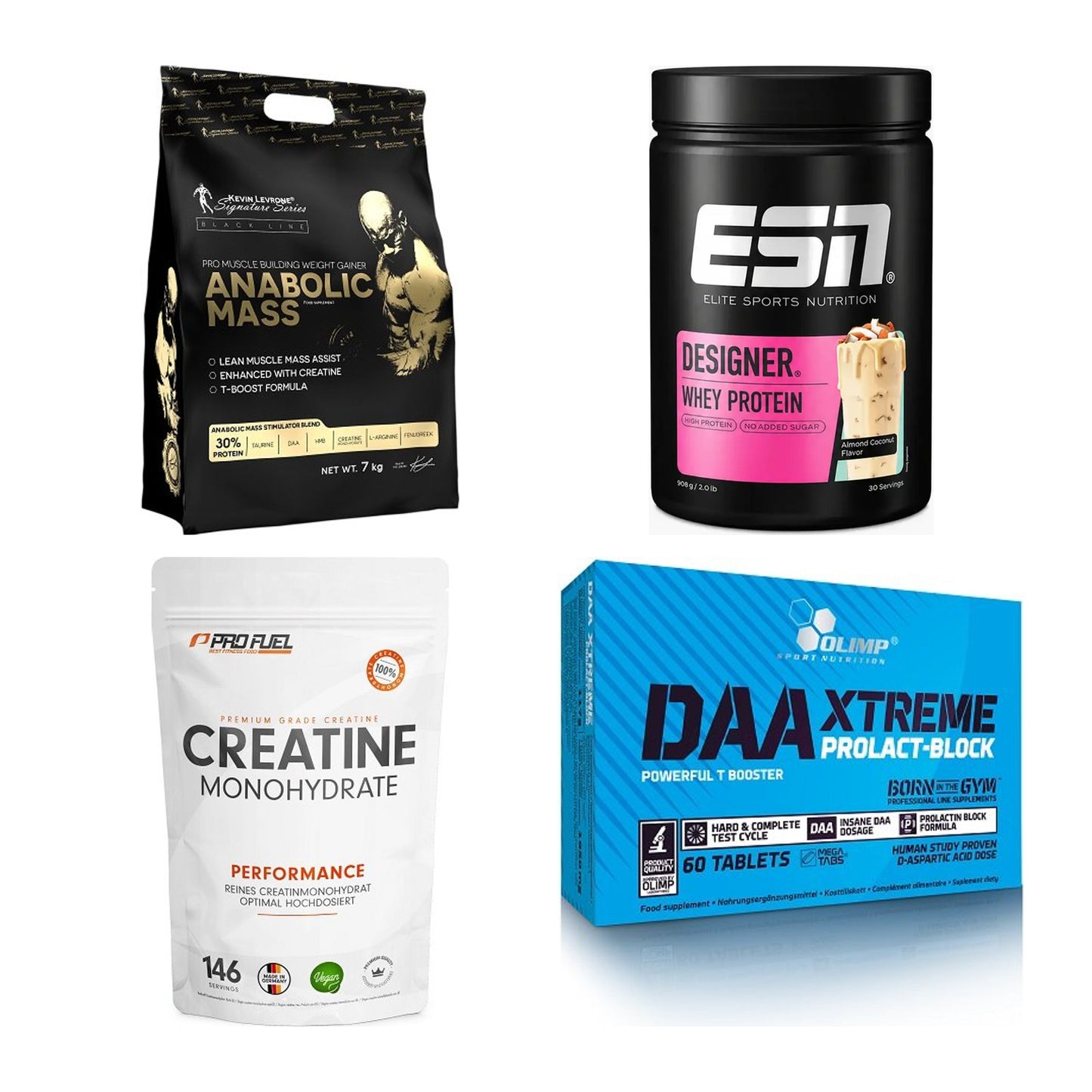 Masseaufbau für Fortgeschrittene: Kevin Levrone Anabolic + 3 weitere – alle enthaltenen Artikel