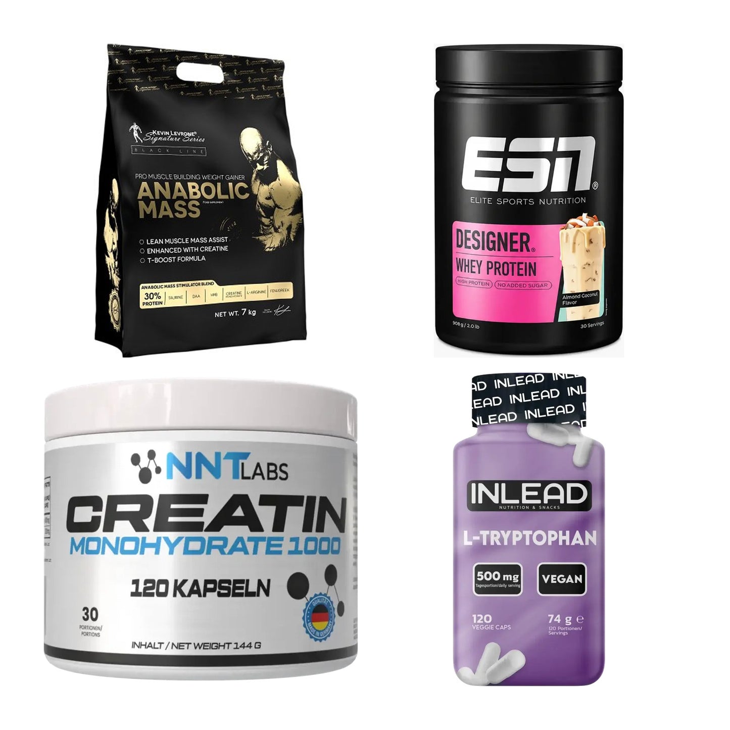 Masseaufbau für Fortgeschrittene: Kevin Levrone Anabolic + 3 weitere – alle enthaltenen Artikel