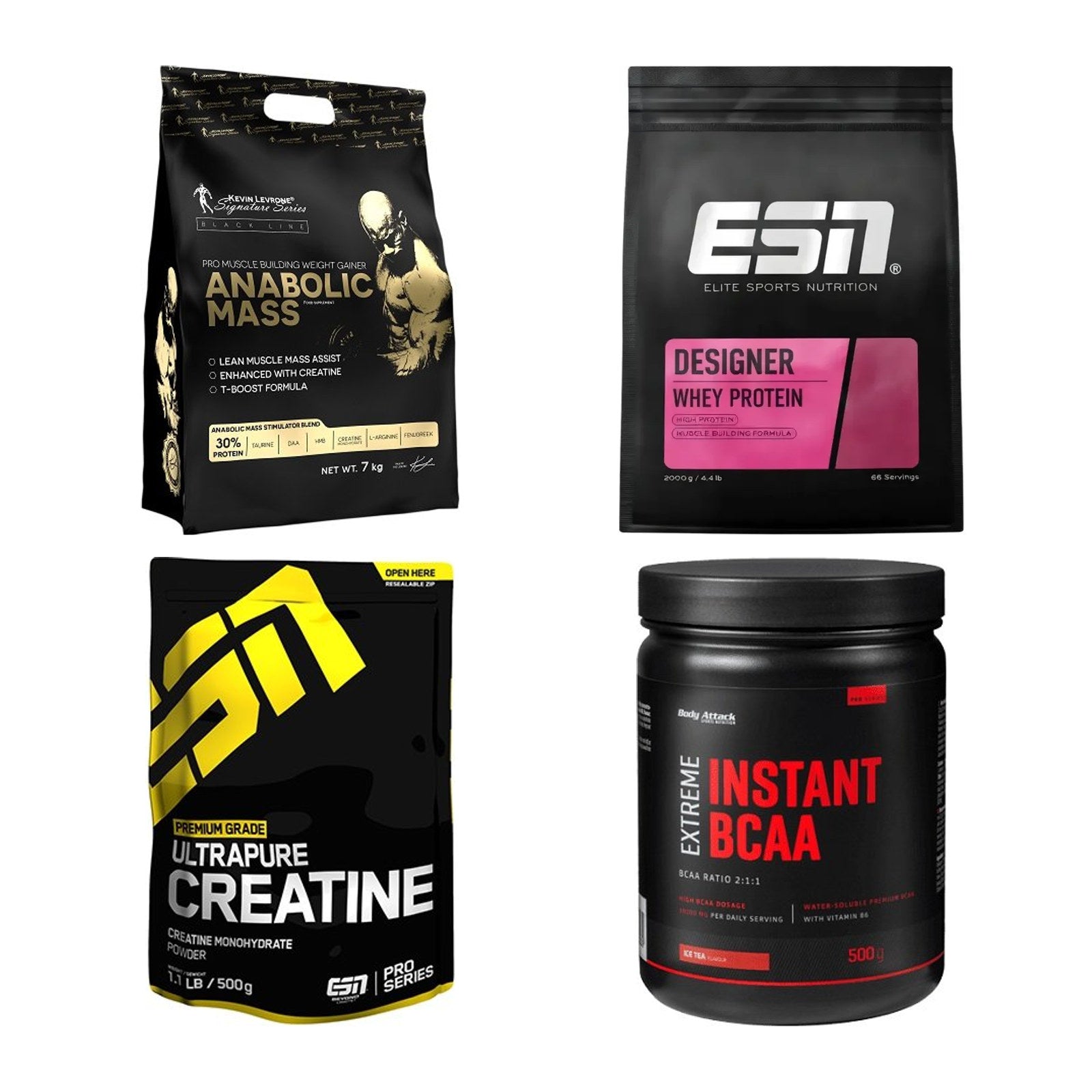 Masseaufbau für Fortgeschrittene: Kevin Levrone Anabolic + 3 weitere – alle enthaltenen Artikel