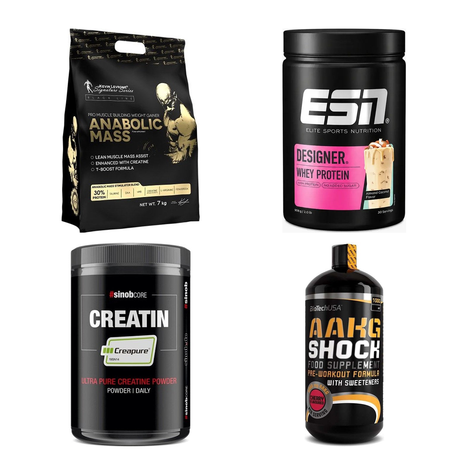Masseaufbau für Fortgeschrittene: Kevin Levrone Anabolic + 3 weitere – alle enthaltenen Artikel