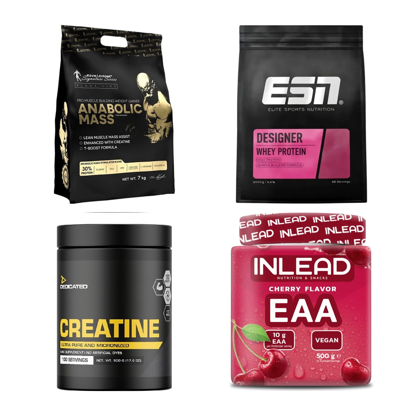 Masseaufbau für Fortgeschrittene: Kevin Levrone Anabolic + 3 weitere – alle enthaltenen Artikel