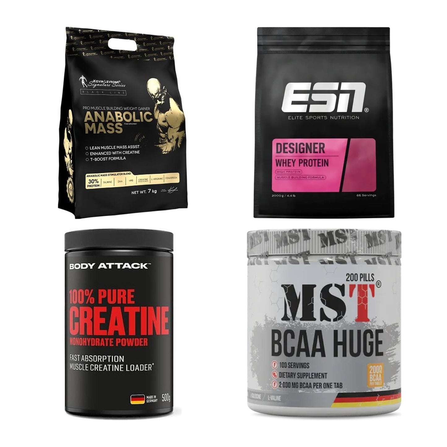 Masseaufbau für Fortgeschrittene: Kevin Levrone Anabolic + 3 weitere – alle enthaltenen Artikel