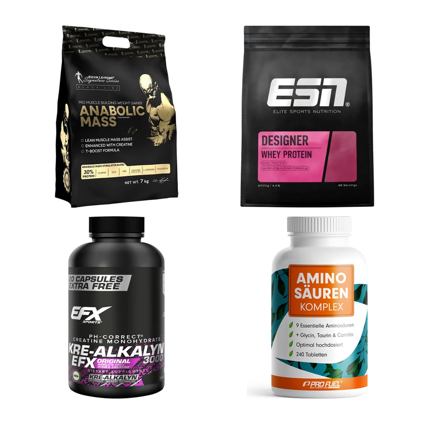 Masseaufbau für Fortgeschrittene: Kevin Levrone Anabolic + 3 weitere – alle enthaltenen Artikel