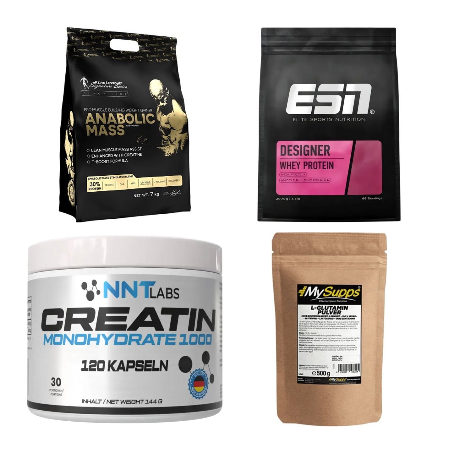 Masseaufbau für Fortgeschrittene: Kevin Levrone Anabolic + 3 weitere – alle enthaltenen Artikel